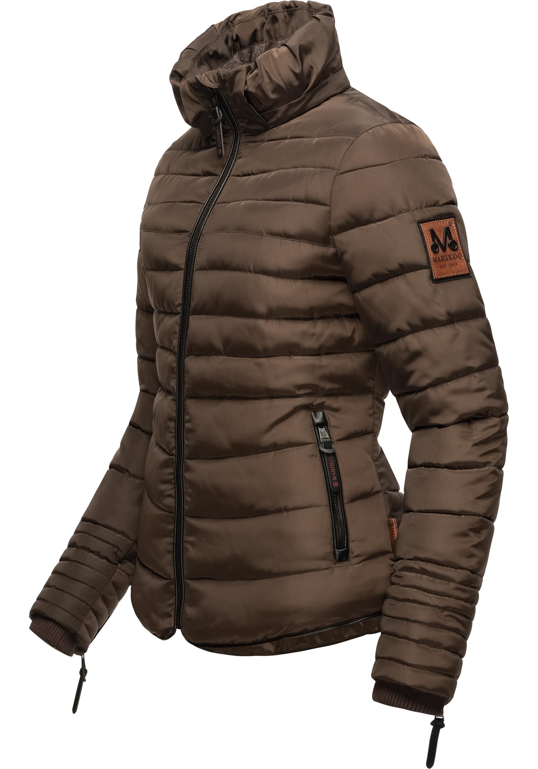 Marikoo Winterjacke »Amber«, mit Kapuze, stylische Steppjacke mit Teddyfutter