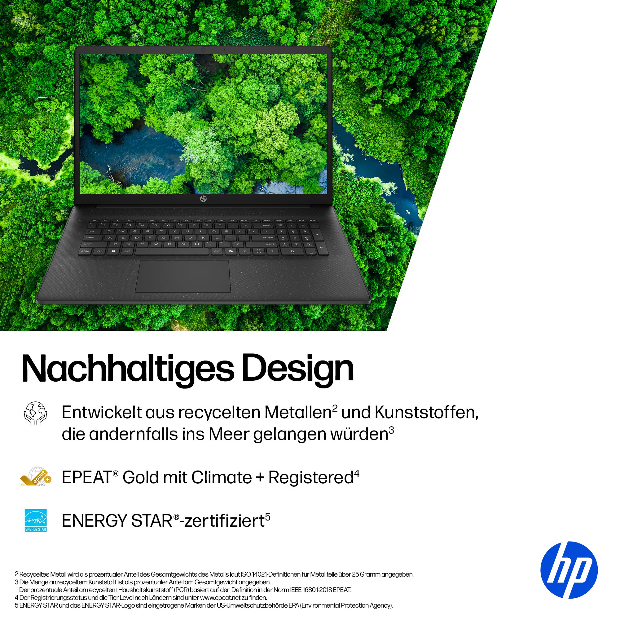 HP Notebook »17-cp AMD« 43,9 cm / 17,3 ″ AMD Ryzen 3 Radeon Graphics 512 GB SSD