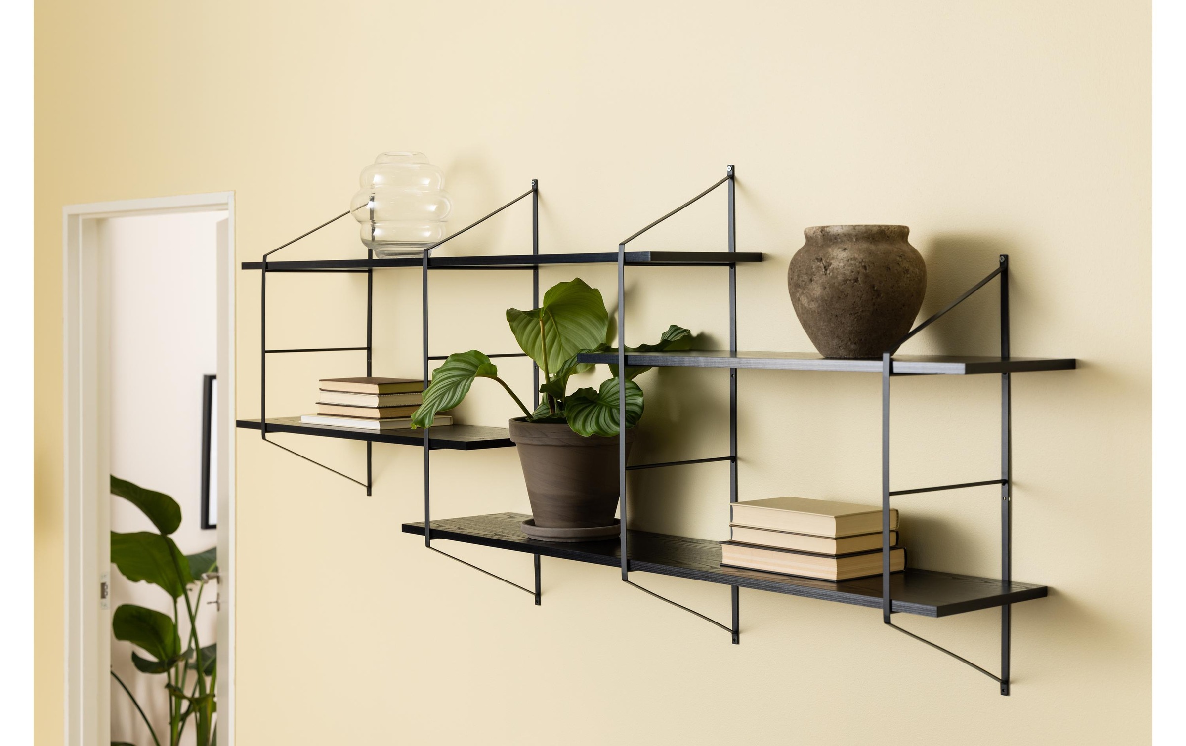 AC Design Wandregal »Belfast 191 x 25,5 x 79 cm, Schwarz«