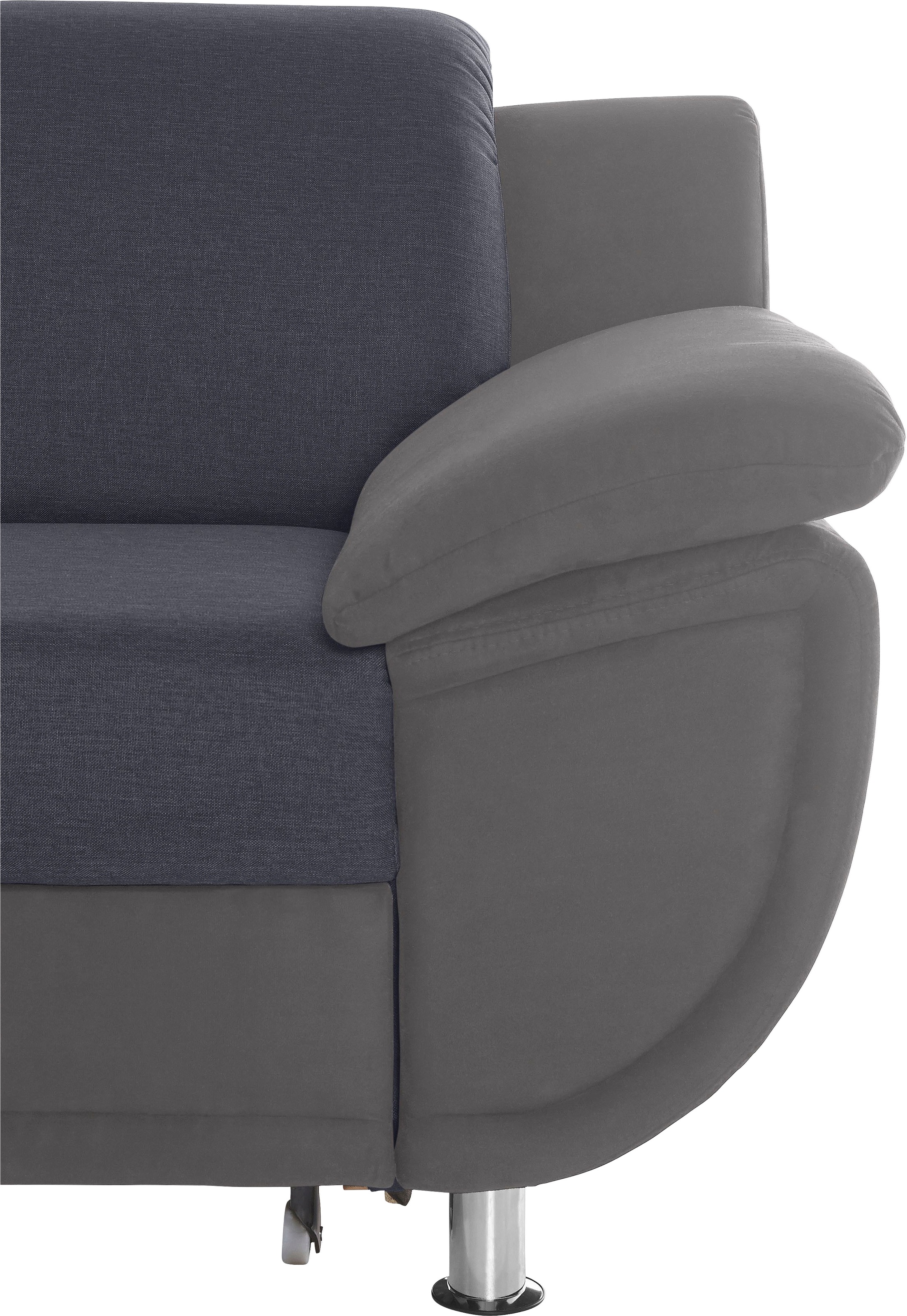 TRENDMANUFAKTUR Wohnlandschaft »Rondo 3, zeitlos und modern, im Materialmix, U-Form«, wahlweise für mehr Komfort mit Federkern, wahlweise mit Bettfunktion
