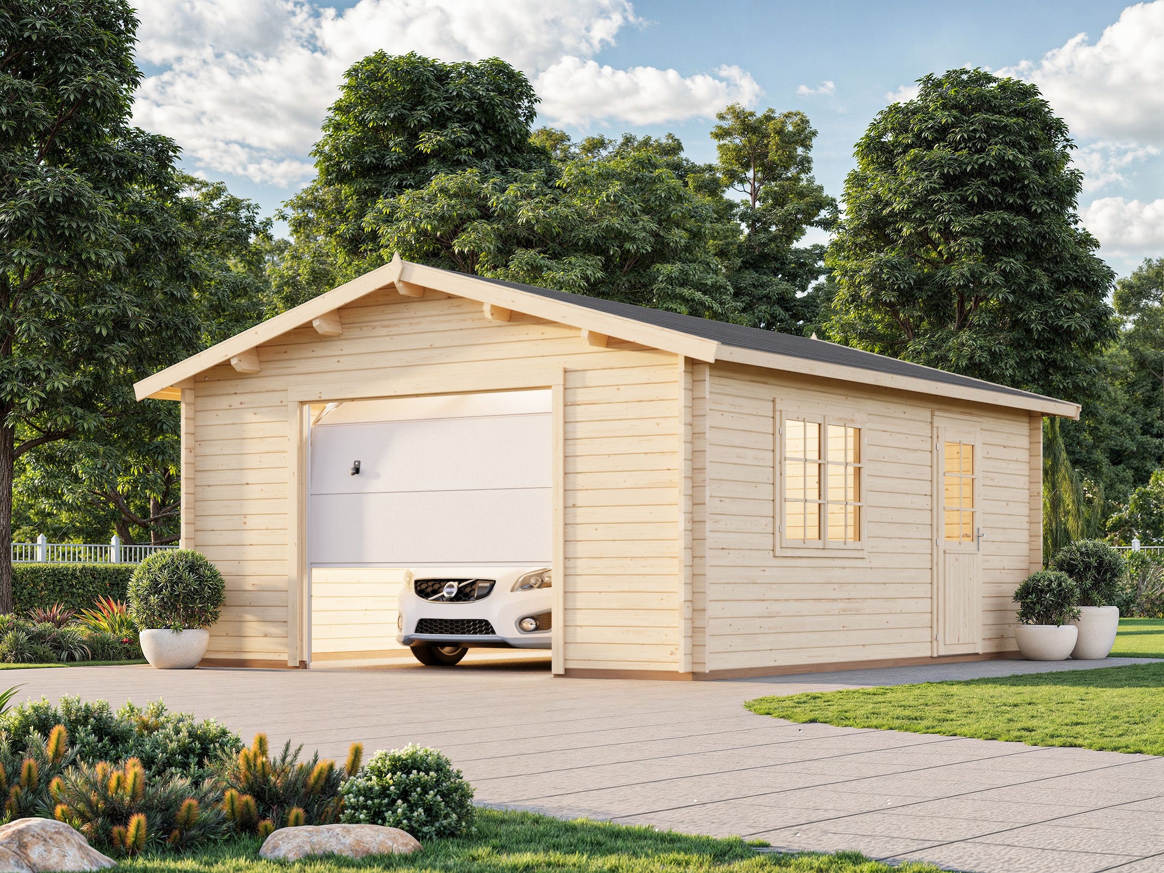 Palmako Garage »Roger, mit Sektionaltor« BxTxH: 514x598x287 cm