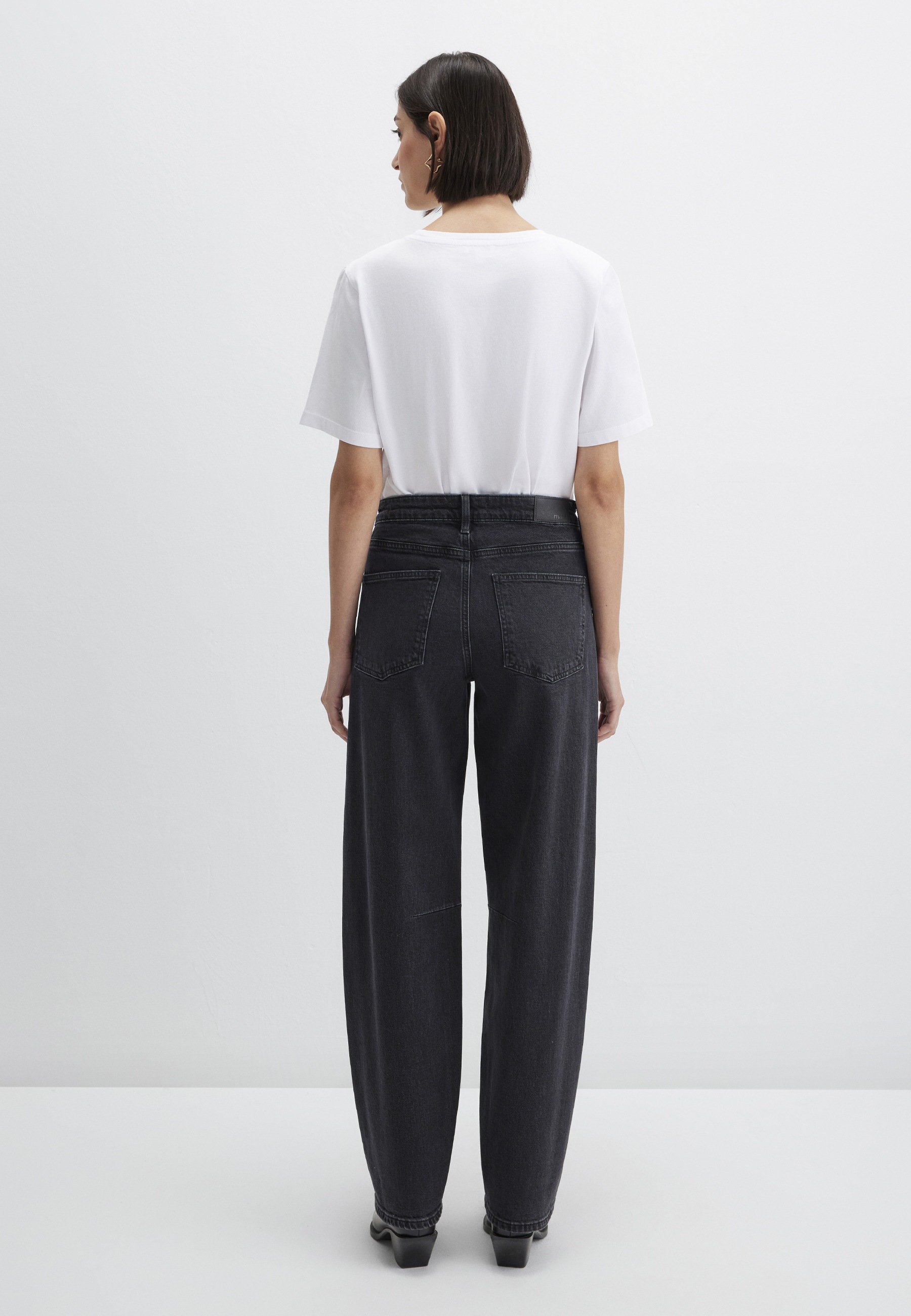Weite Jeans MAVI "LEILA W/Cut", Damen, Gr. 27, Länge 28, schwarz smoke 90's, 99% Baumwolle, 1% Elasthan, loose fit normal, Jeans, Baggy Jeans 3