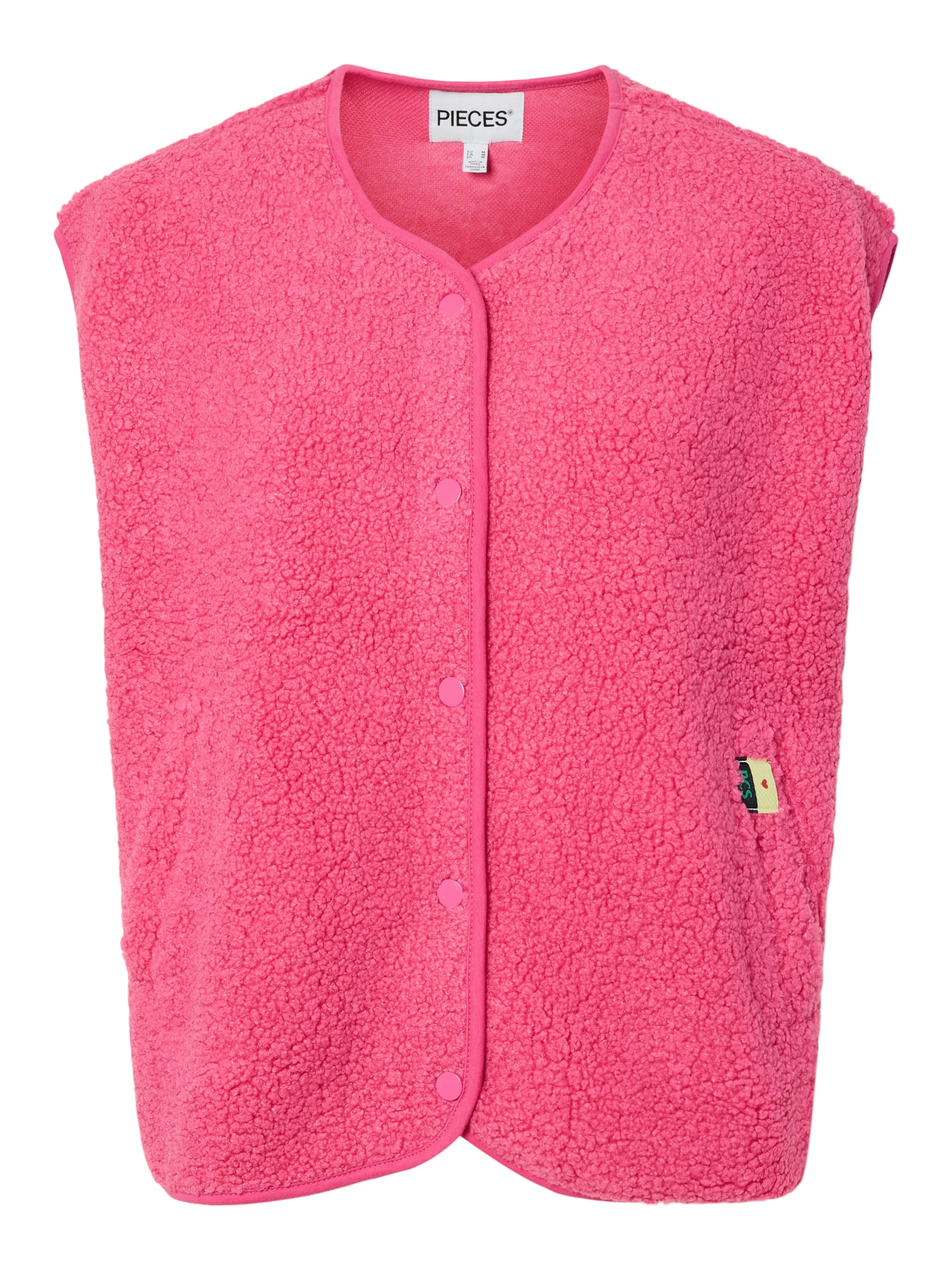 pieces Plüschweste »PCKATTY TEDDY VEST NOOS BC« Kunstfaser