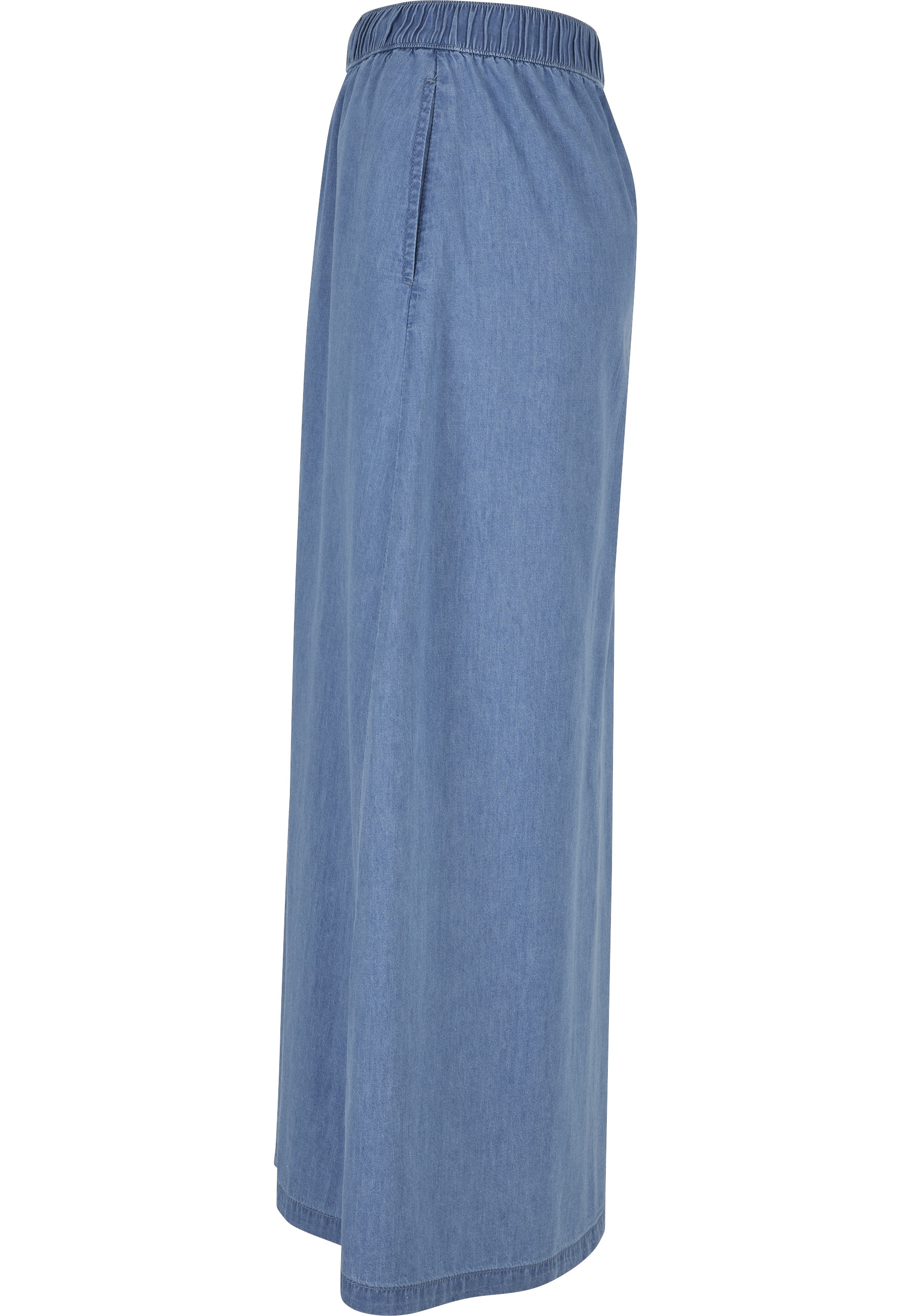 URBAN CLASSICS Sommerrock »Urban Classics Damen Ladies Long Wide Light Denim Skirt« 1 Stk.