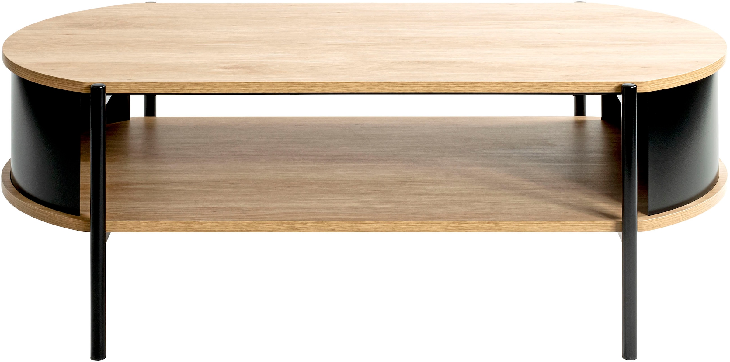 HAKU Couchtisch »Sofatisch, Wohnzimmertisch« 1 Stk. tlg. oval - aus MDF Braun B/T/H 100/54/37 cm