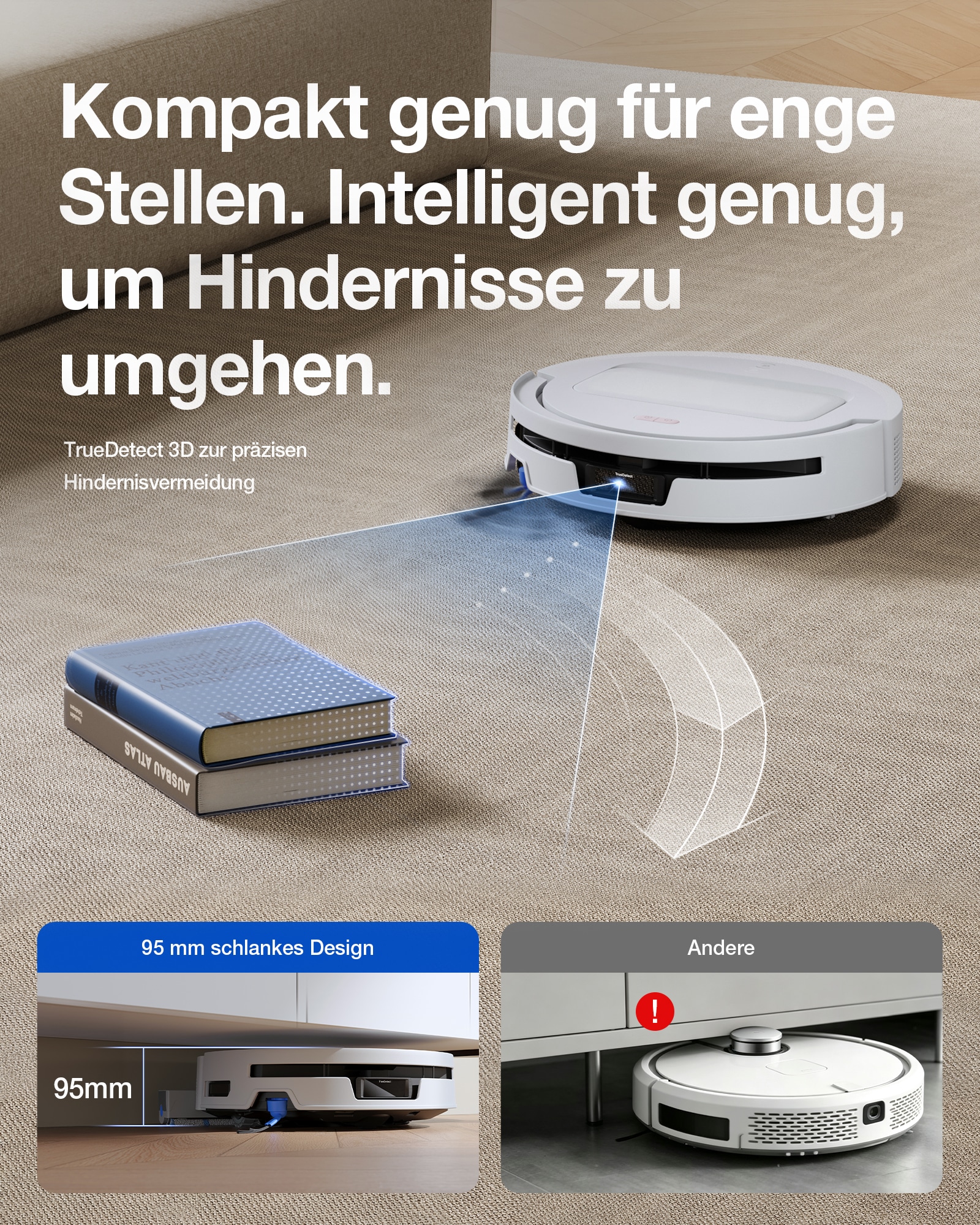 ECOVACS Nass-Trocken-Saugroboter »DEEBOT T90 MAX PRO« 40.000 Pa + 16,45L/s Luftstrom, Wischwalze, All-in-One Station