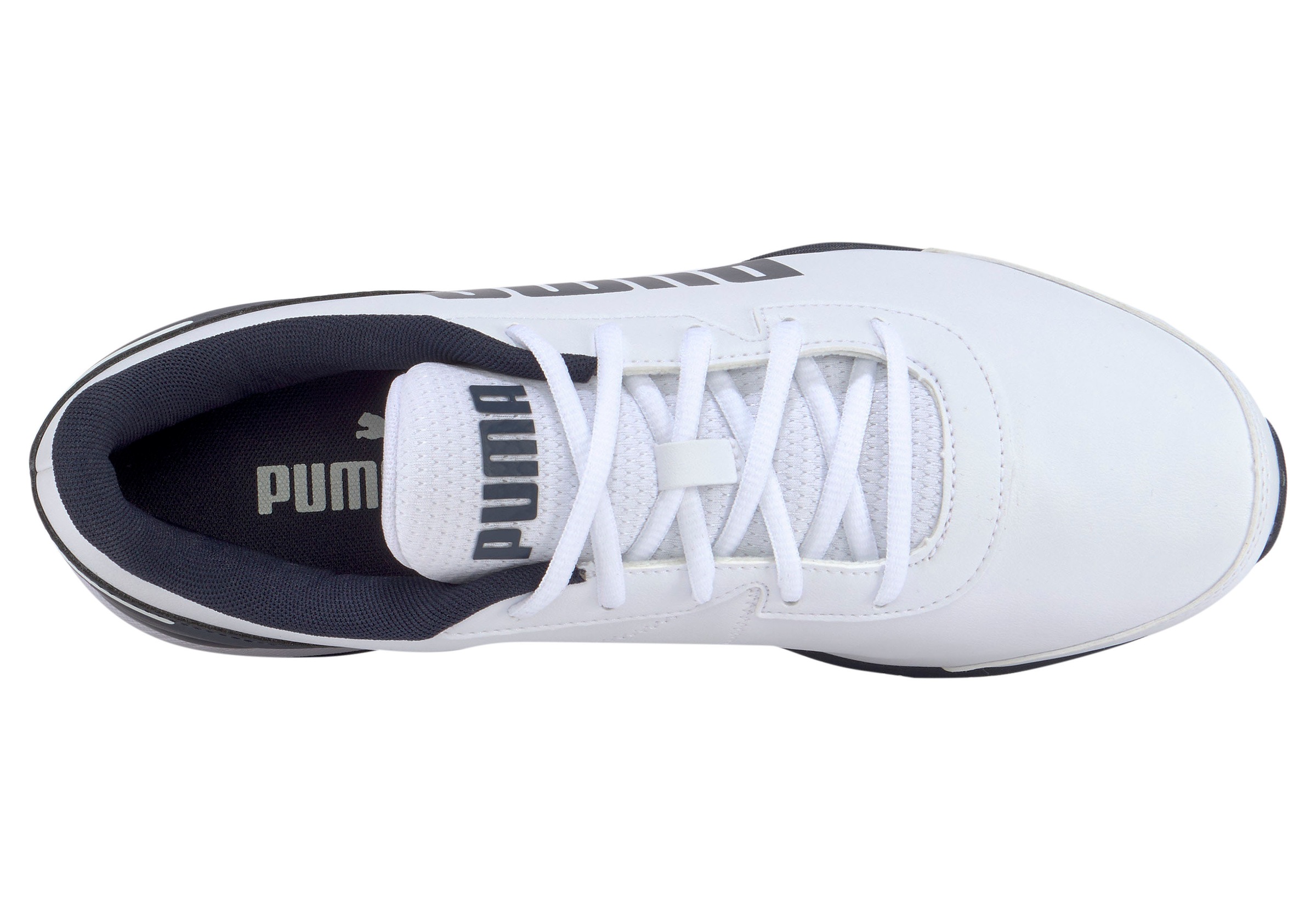 Sneaker PUMA "EQUATE SL", Damen, Gr. 44, puma weiß, peacoat, Synthetik, Schuhe Sneaker, herausnehmbare Innensohle, SOFTFOAM+ Dämpfungstechnologie 3