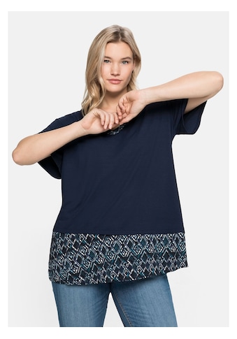 Sheego Longshirt »T-Shirt«, mit V-Ausschnitt, im Lagenlook kaufen