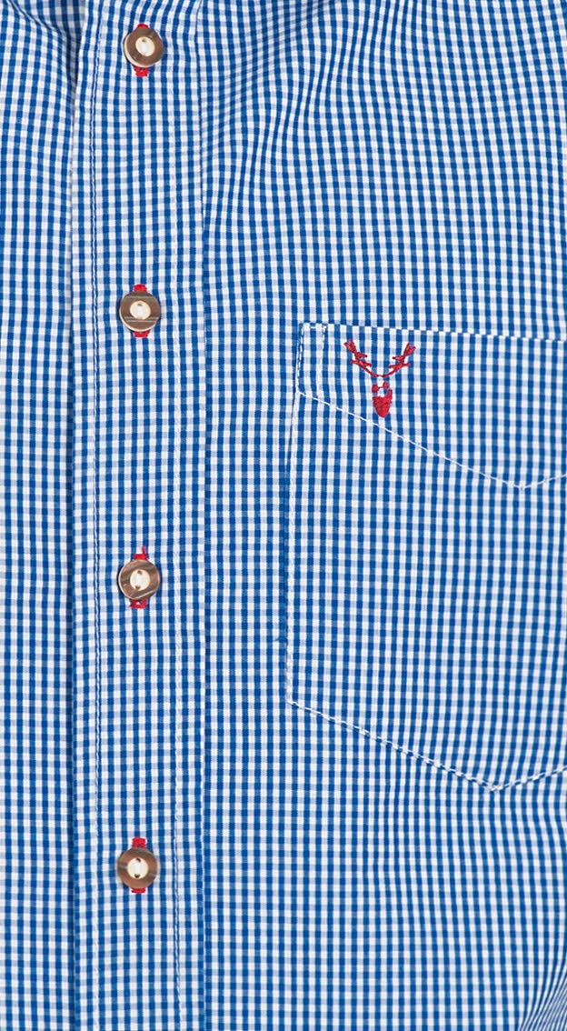 NÜBLER Ralf Trachten Shirt Blue Size S 2