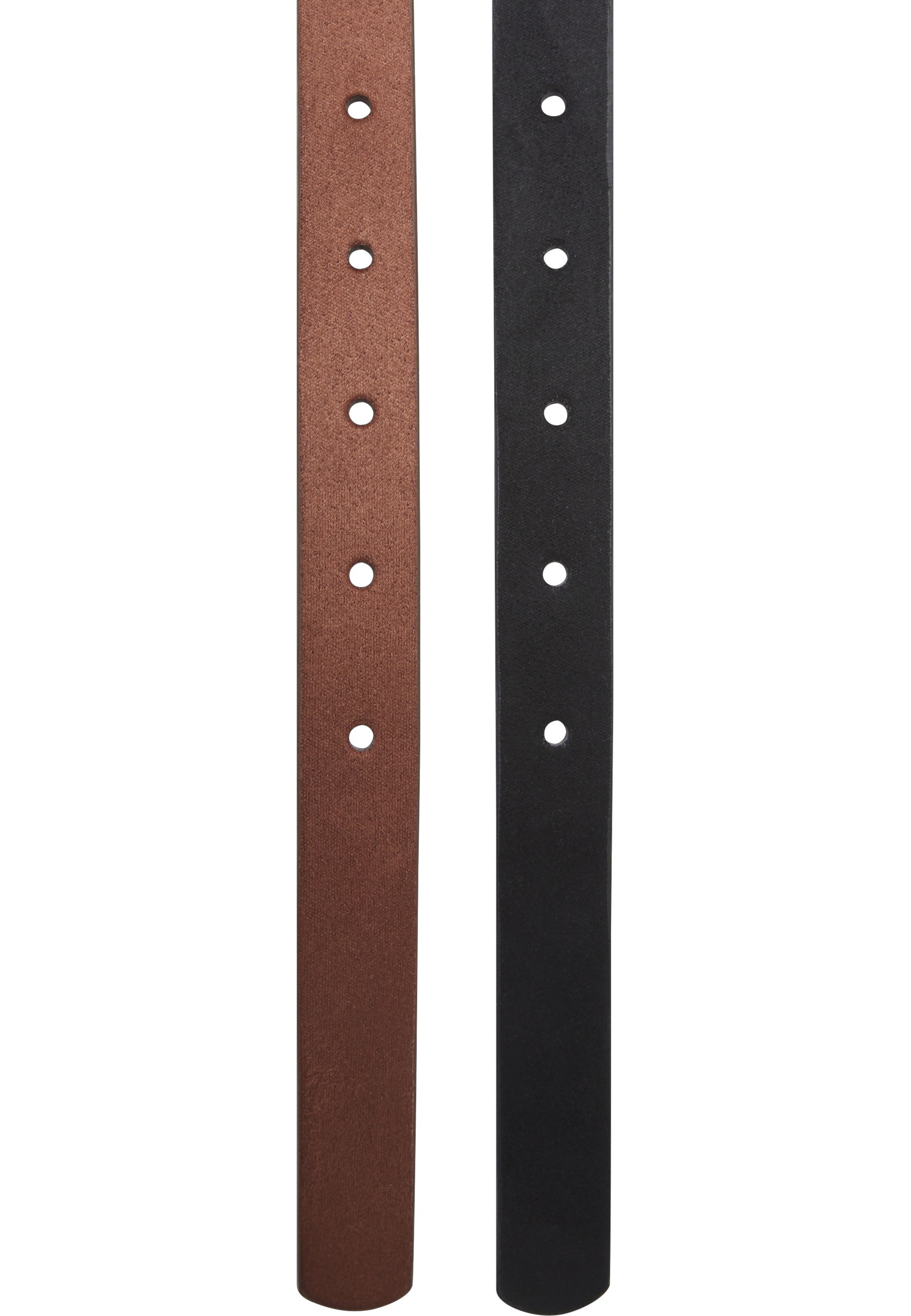 URBAN CLASSICS Synthetikgürtel »Urban Classics Slim Synthetic Velour Leather Belt 2-Pack«
