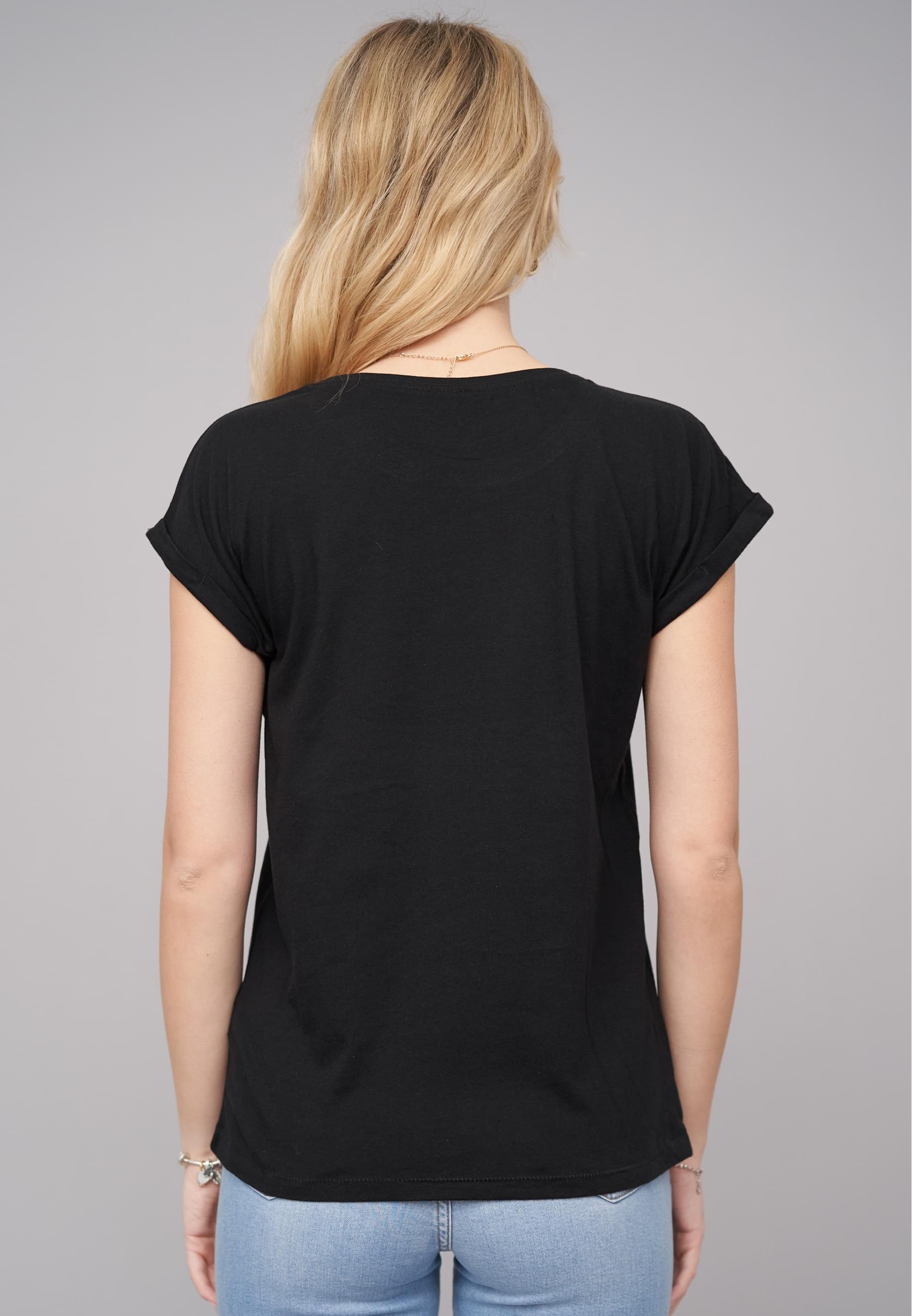 CLOUD 5IVE T-Shirt »CLOUD 5IVE Ladies 77 Pusteblume Black Tee«, (1 tlg.)
