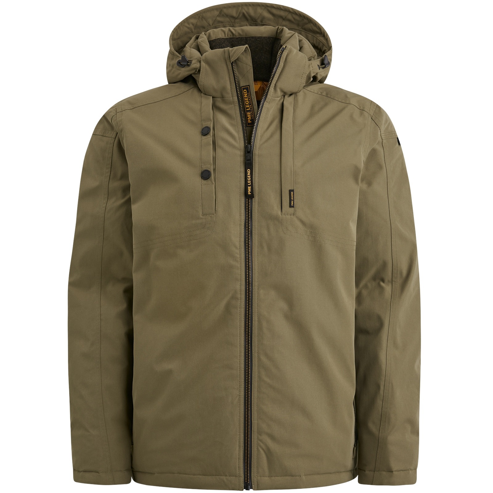 PME LEGEND Outdoorjacke »Semi long jacket STEARPACKER Ottoman«, mit Kapuze, mit Kapuze
