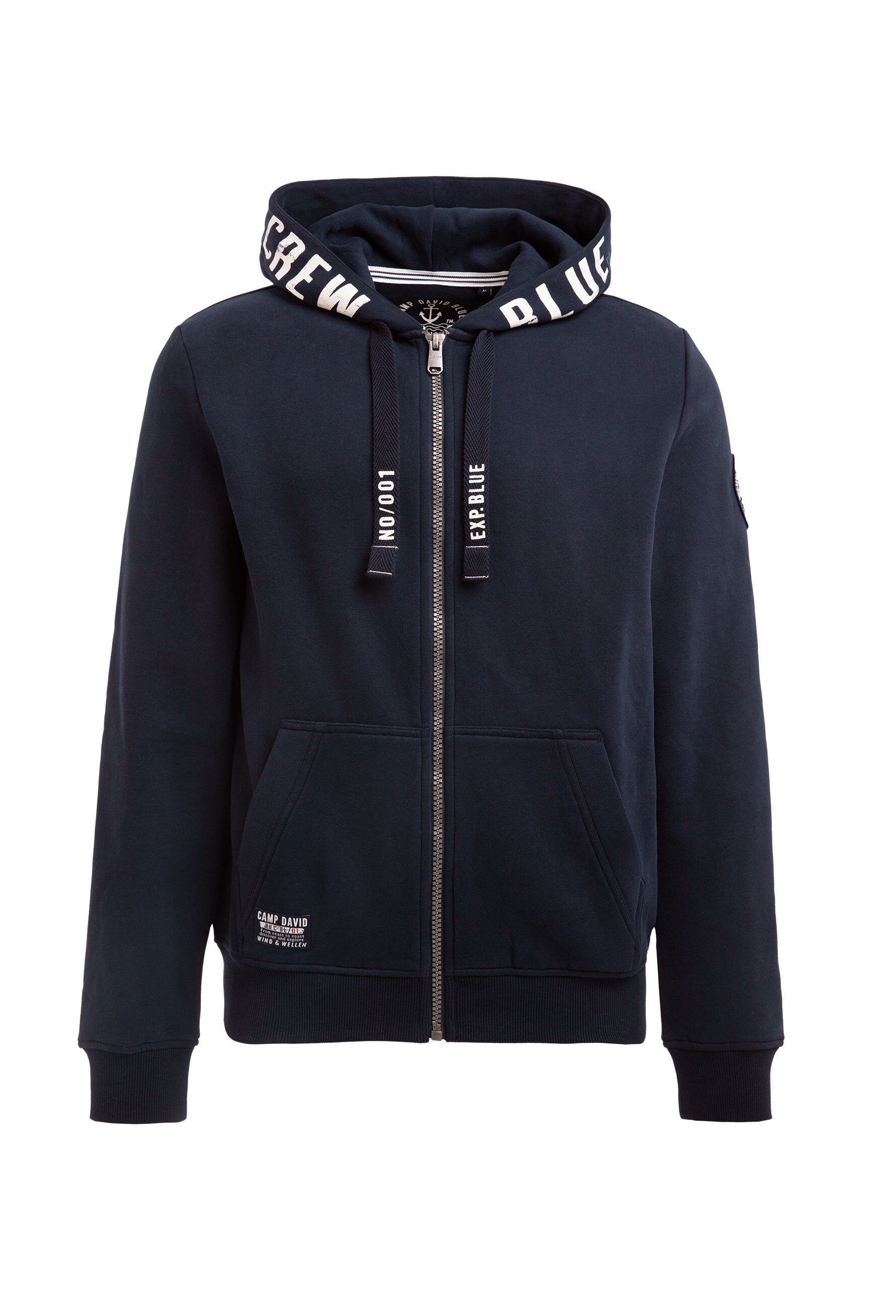 CAMP DAVID Kapuzensweatjacke mit Baumwolle günstig online kaufen
