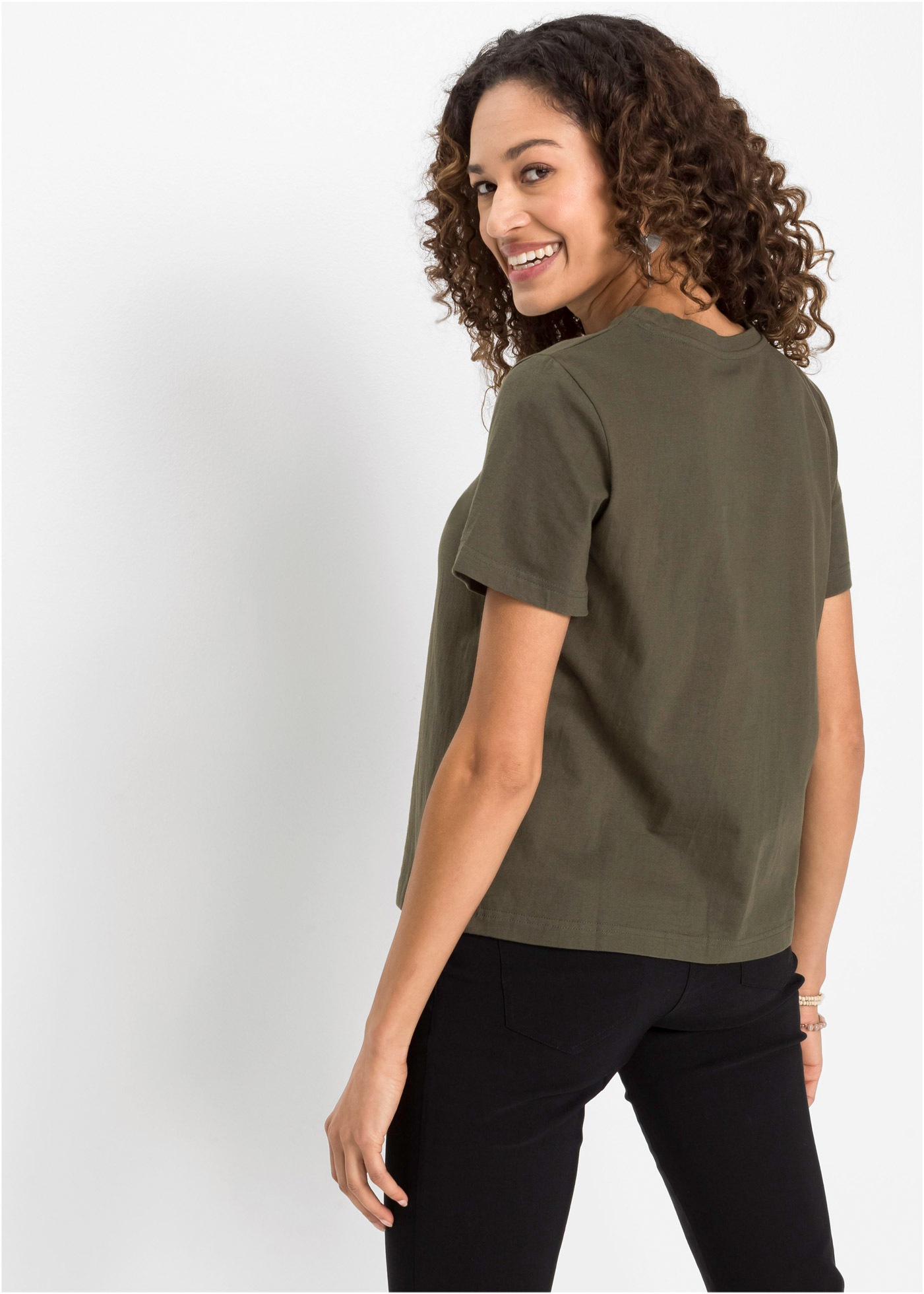 bonprix T-Shirt "T-Shirt aus reiner Baumwolle" T-Shirt aus reiner Baumwolle günstig online kaufen