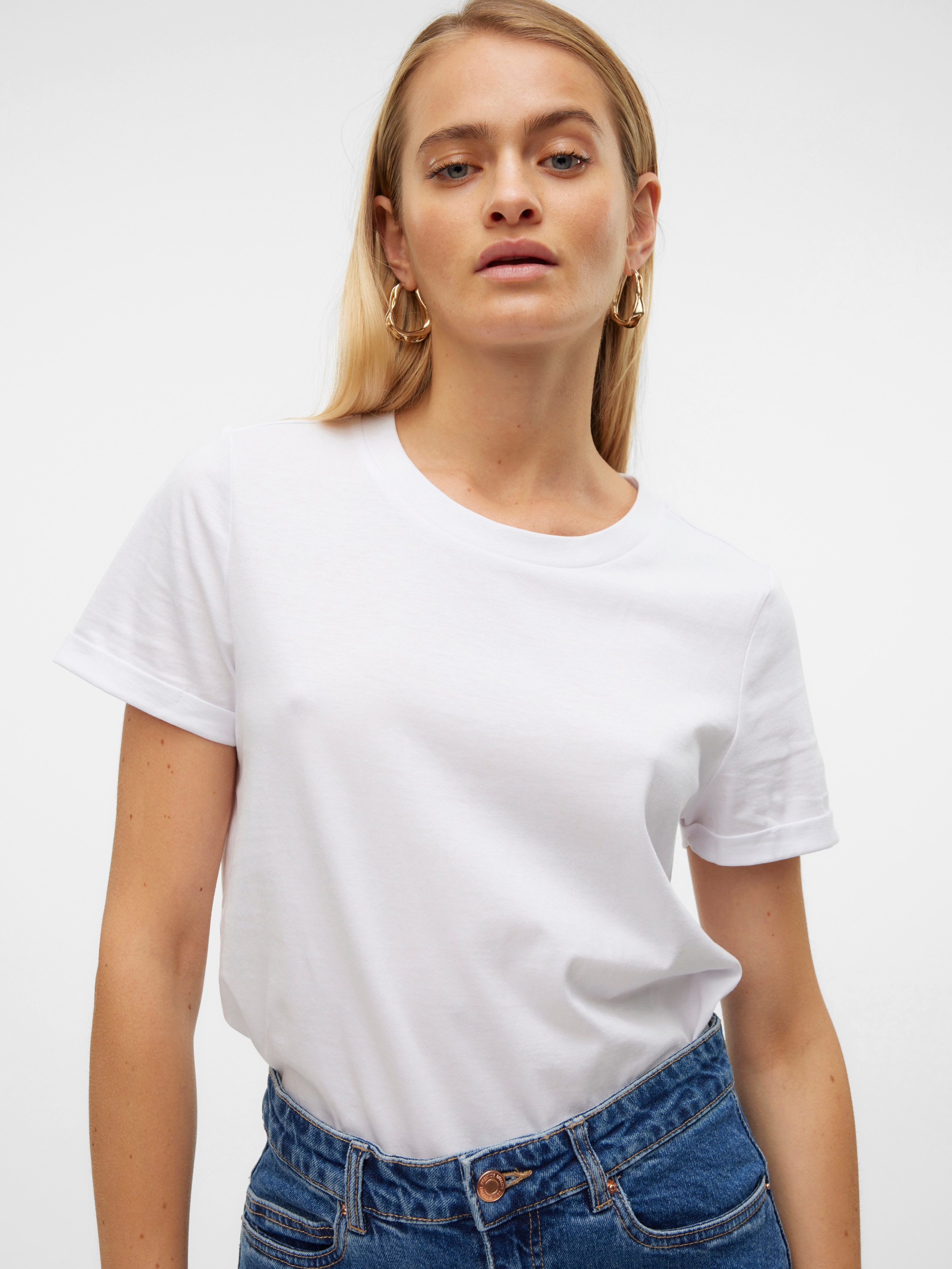 Vero Moda Rundhalsshirt "VMPAULA" günstig online kaufen