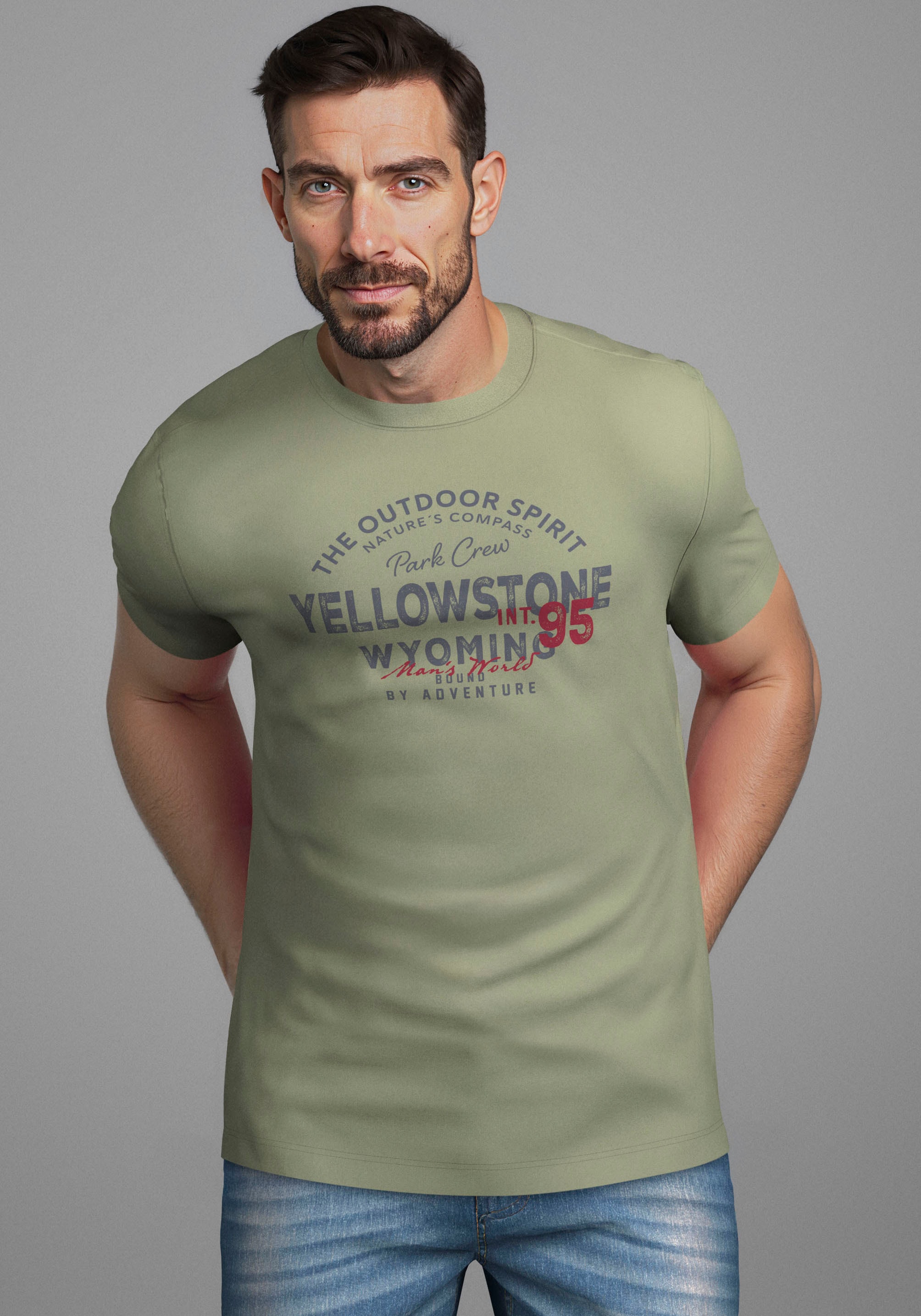Mans World Rundhalsshirt "Neue Kollektion" mit Print günstig online kaufen