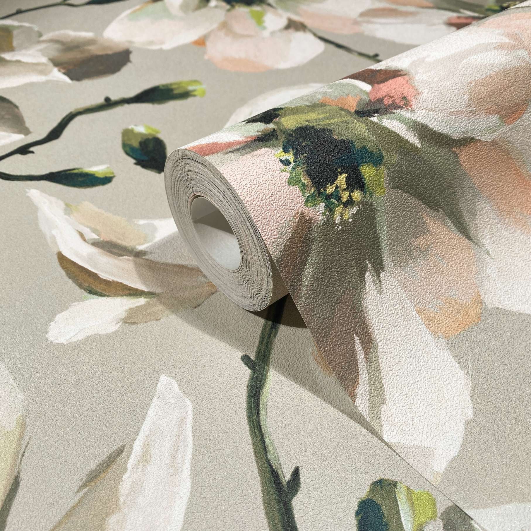 Marburg Vliestapete »Tapete Malerische Blüten«, floral, moderne Vliestapete für Wohnzimmer Schlafzimmer Küche