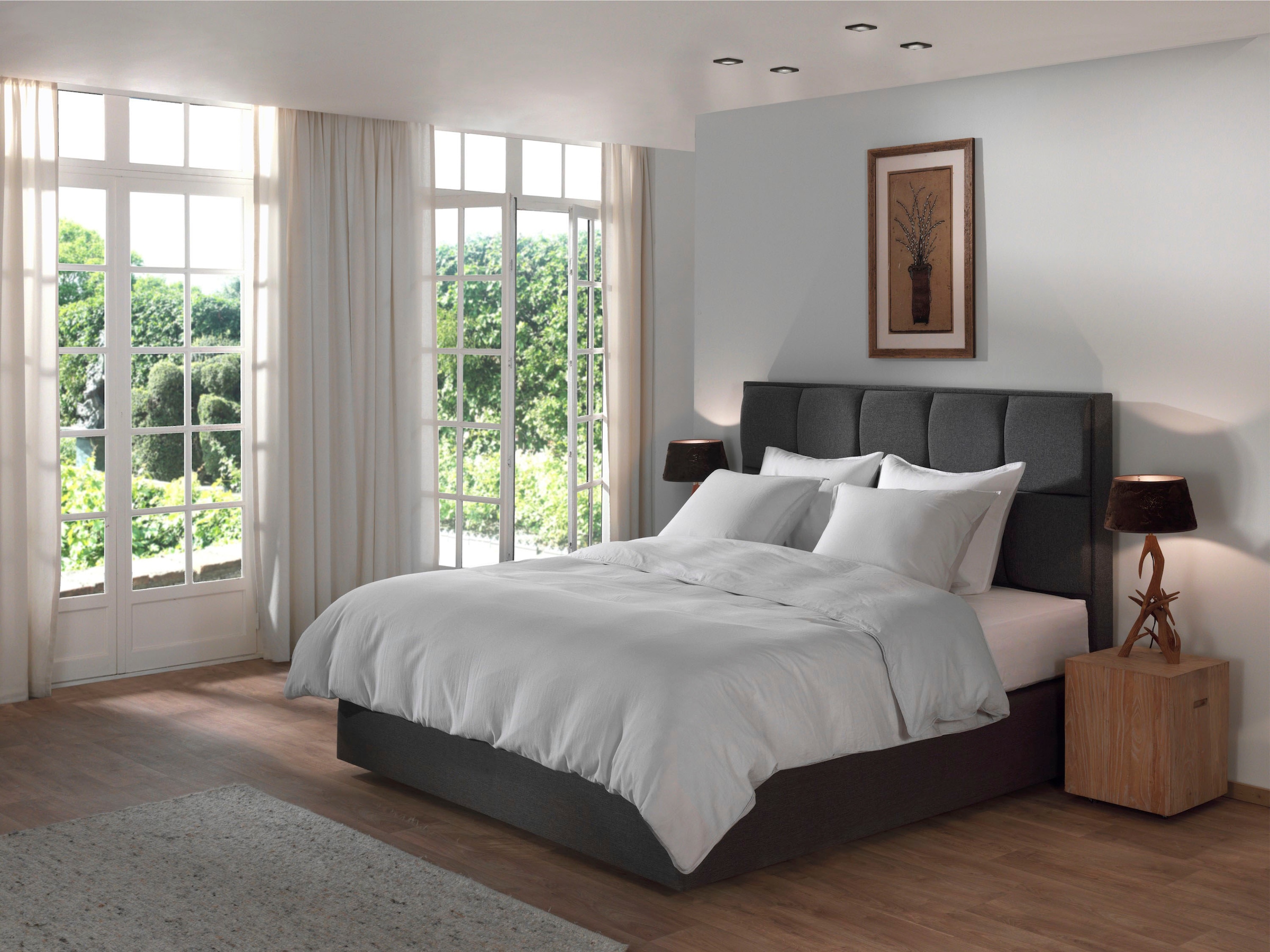 YELLOW Bettwäsche »Suite-Saint-Tropez«, Bettwäsche aus 55% Leinen und 45% Baumwolle, hochwertiges Perkal