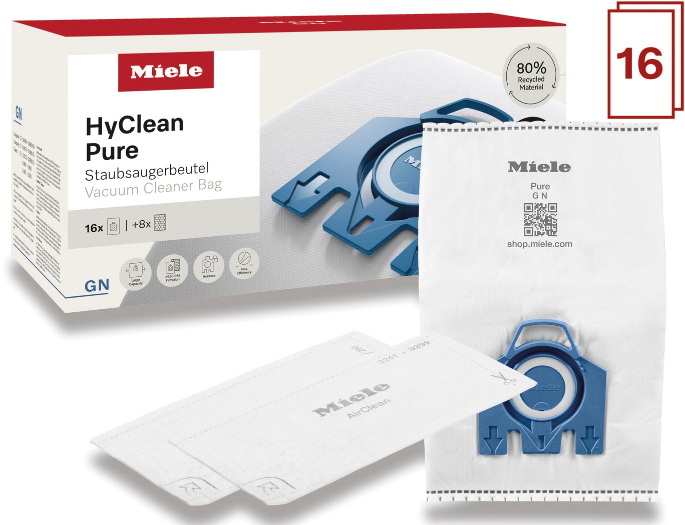 Staubsaugerbeutel »Miele Original Zubehör -XXL-Pack Staubsaugerbeutel GN HyClean Pure...