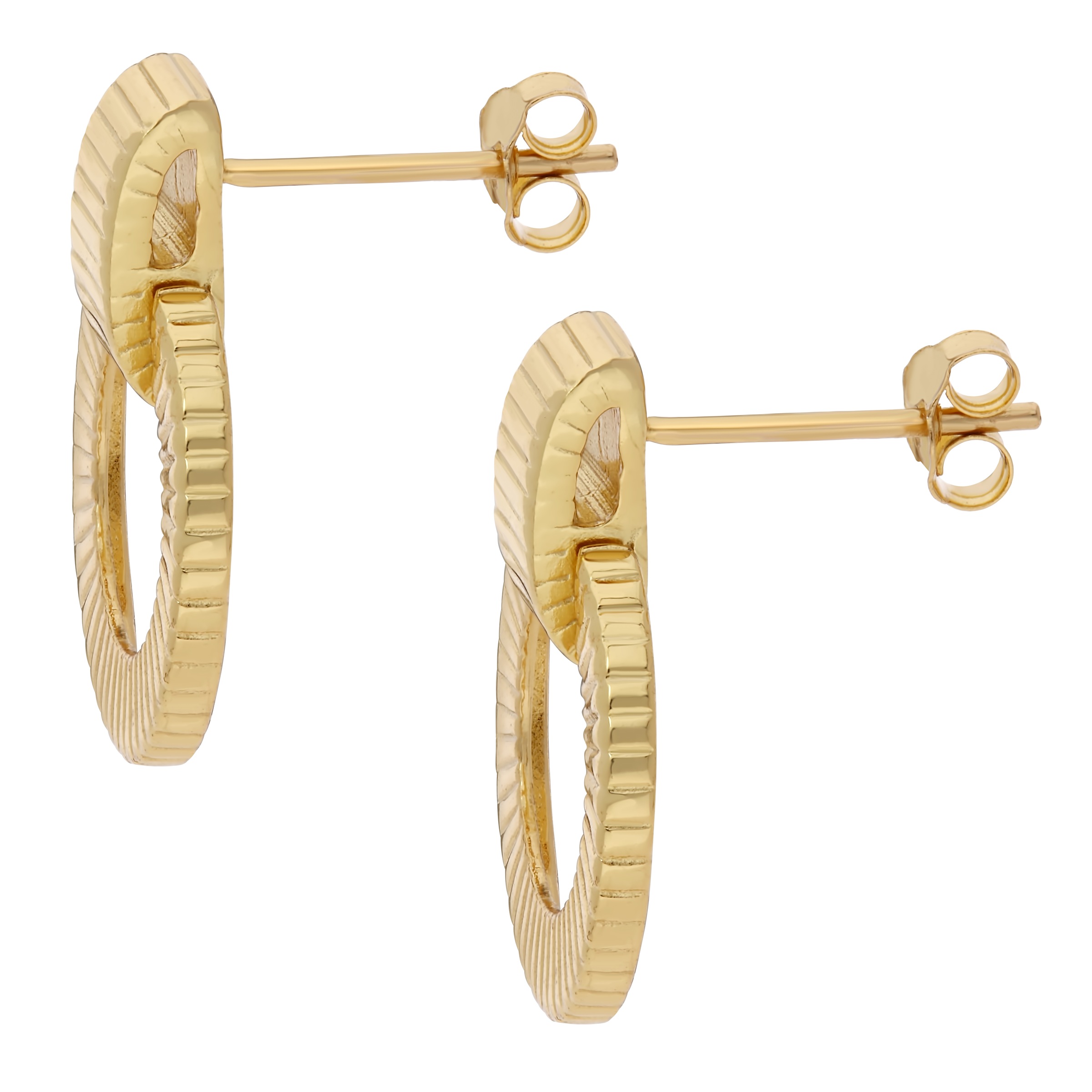 FIRETTI Knockers Earrings Yellow Gold 925 Sterling Silver 2