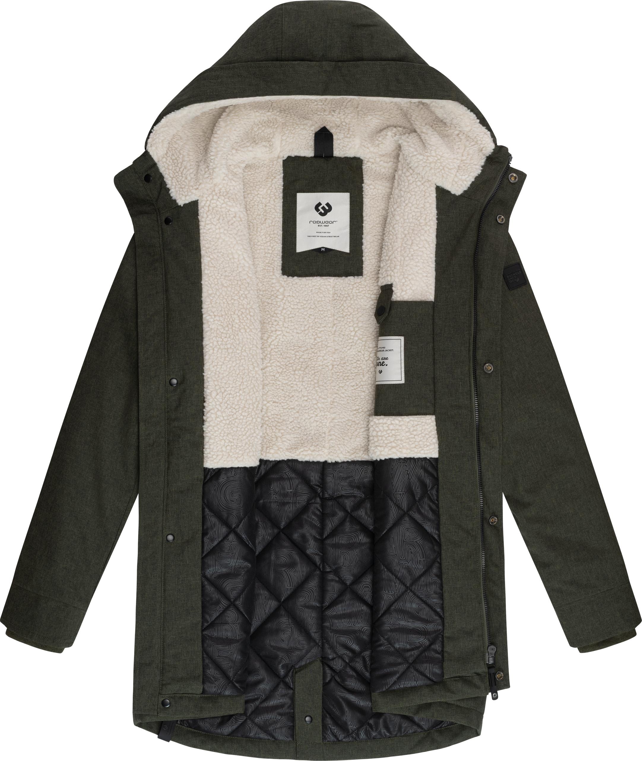 Ragwear Kurzmantel »Mr Smithem YOUMODO«, wasserdichte lange Herren Winterjacke mit Kapuze