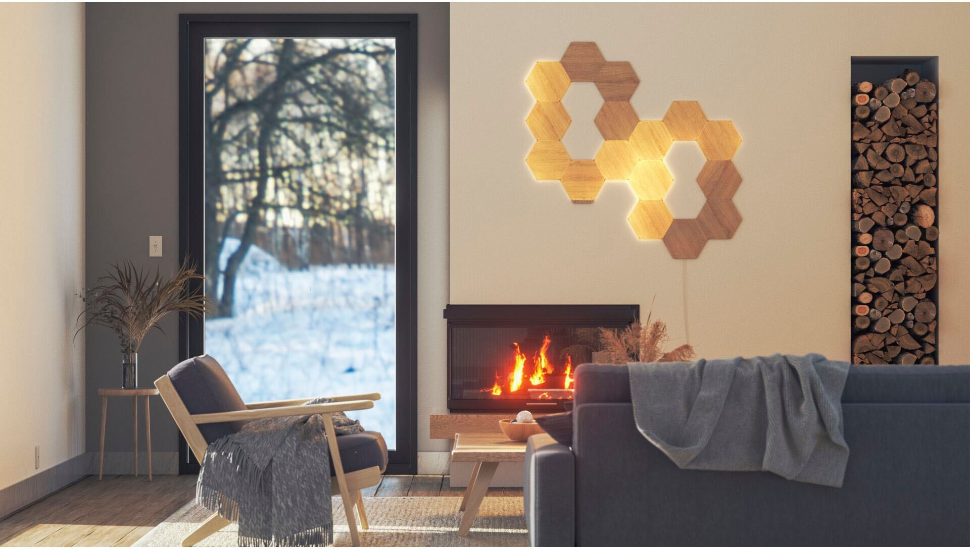 Technologie nanoleaf Wood Beleuchtung BAUR und | bestellen Dekolicht Look«, elegante »Elements Smarte