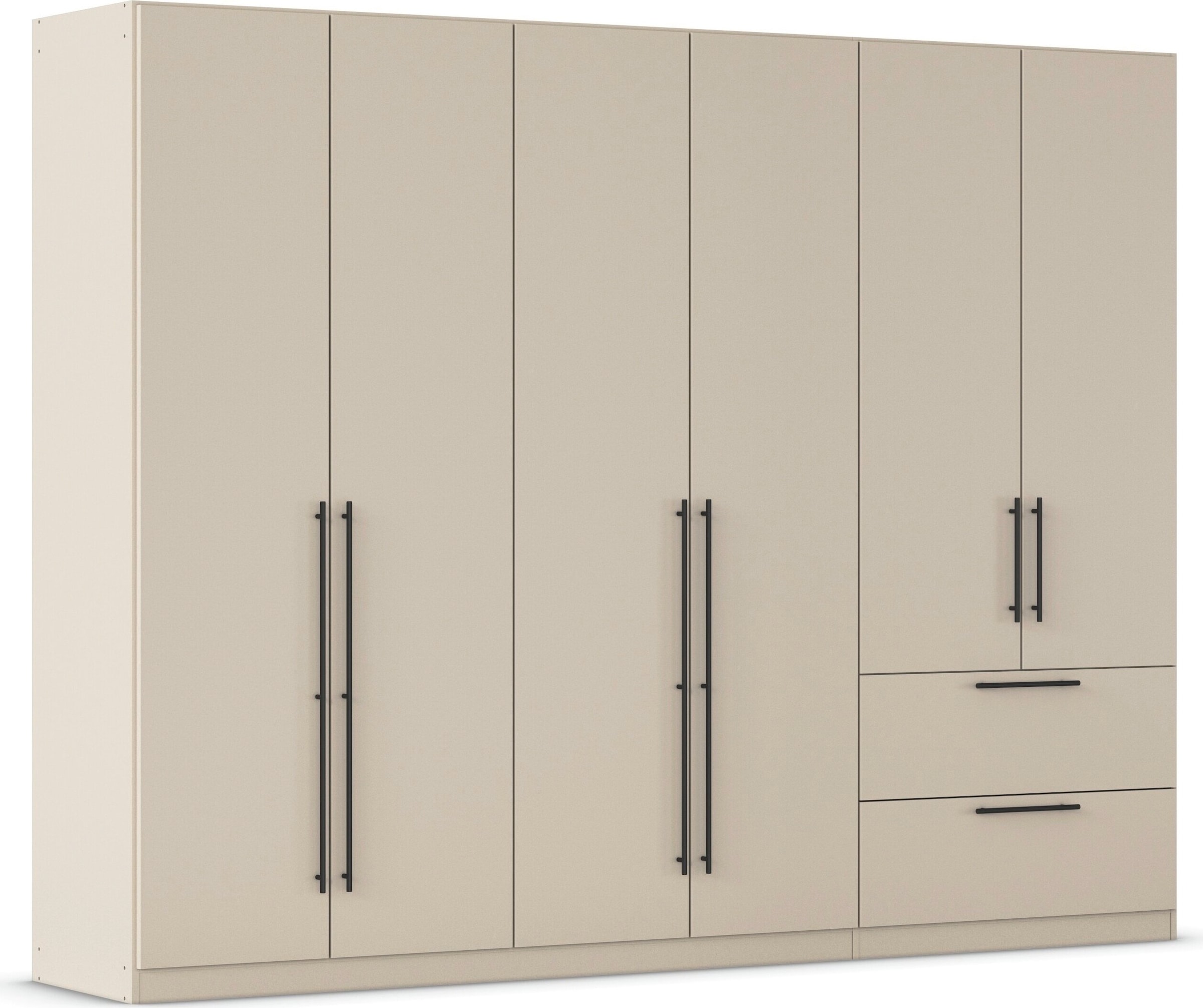 OTTO home Kleiderschrank "Mehrzweckschrank Aktenschrank Möbel Mietswohnung Schlafzimmer AVOLA" 3 verschiedene Ausstattungen BASIC/CLASSIC/PREMIUM (inkl. SOFT-CLOSE), mit hochwertigen Stangengriffen aus Metall in Schwarz MADE IN GERMANY