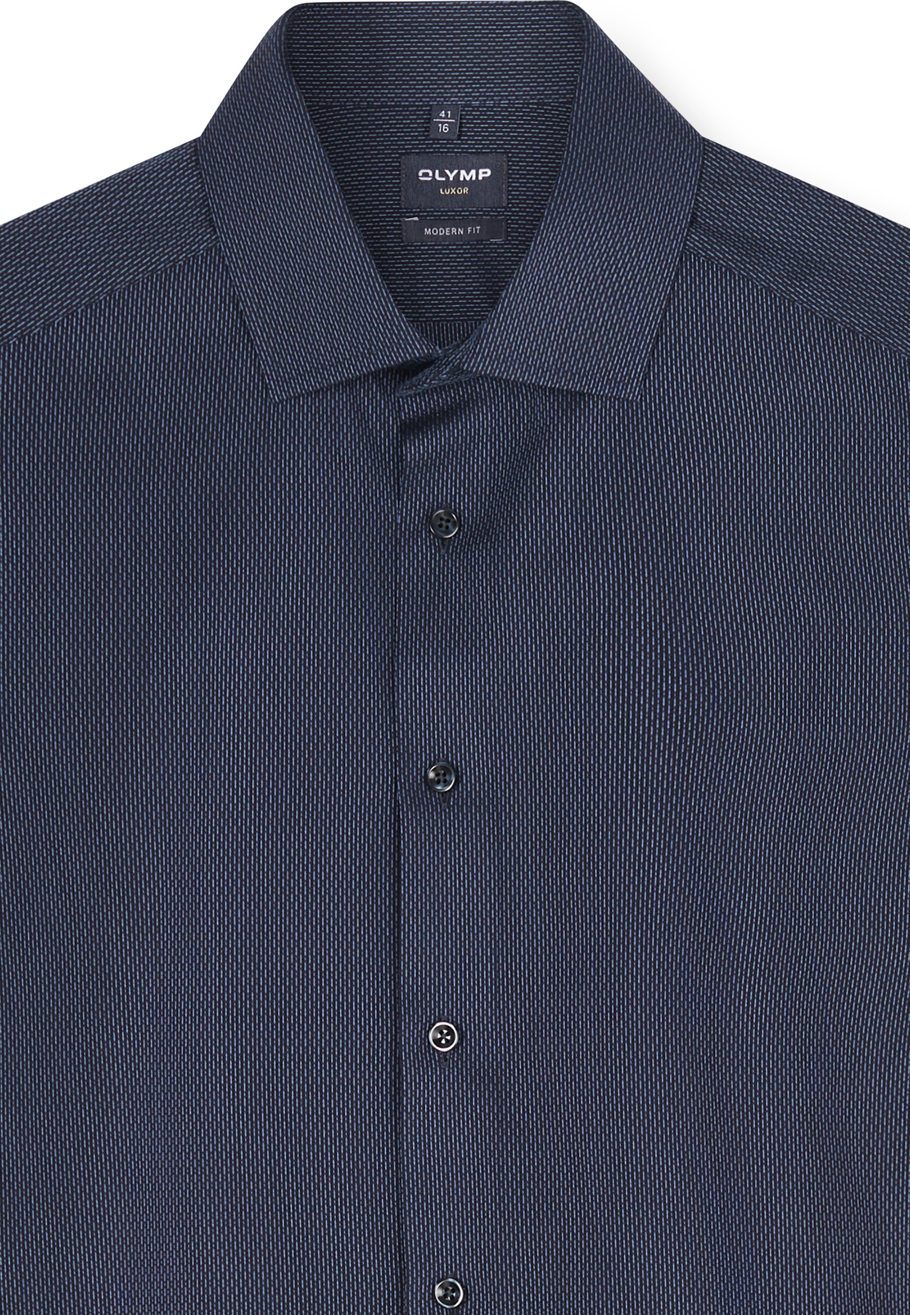OLYMP Luxor Modern Fit Businesshemd Marine Gr. 43 8