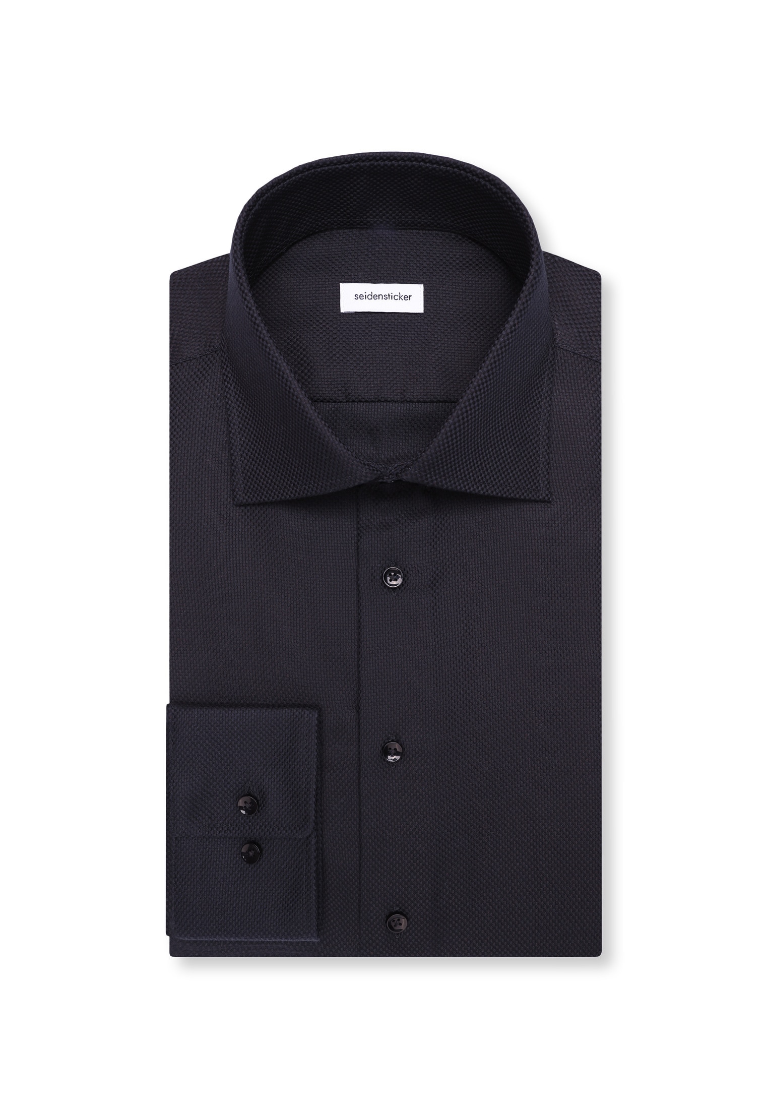 seidensticker Businesshemd »Schwarze Rose« Slim 1/1 Kentkragen Struktur
