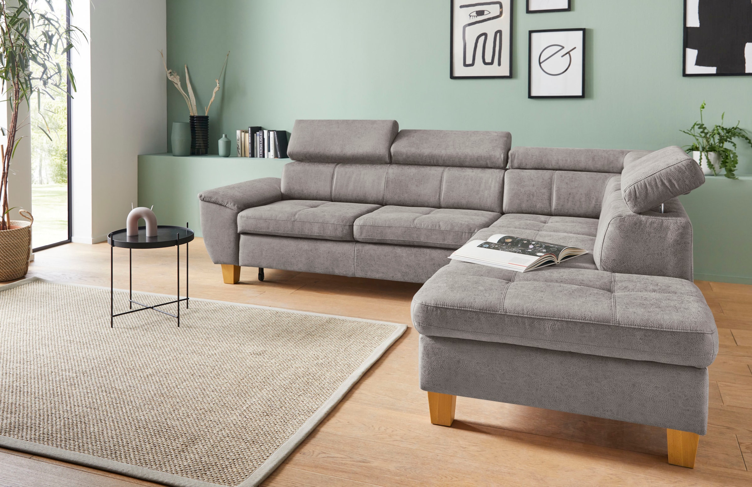 exxpo - sofa fashion Ecksofa "Enya, hoher Sitzkomfort, Breite 266cm, bequem günstig online kaufen