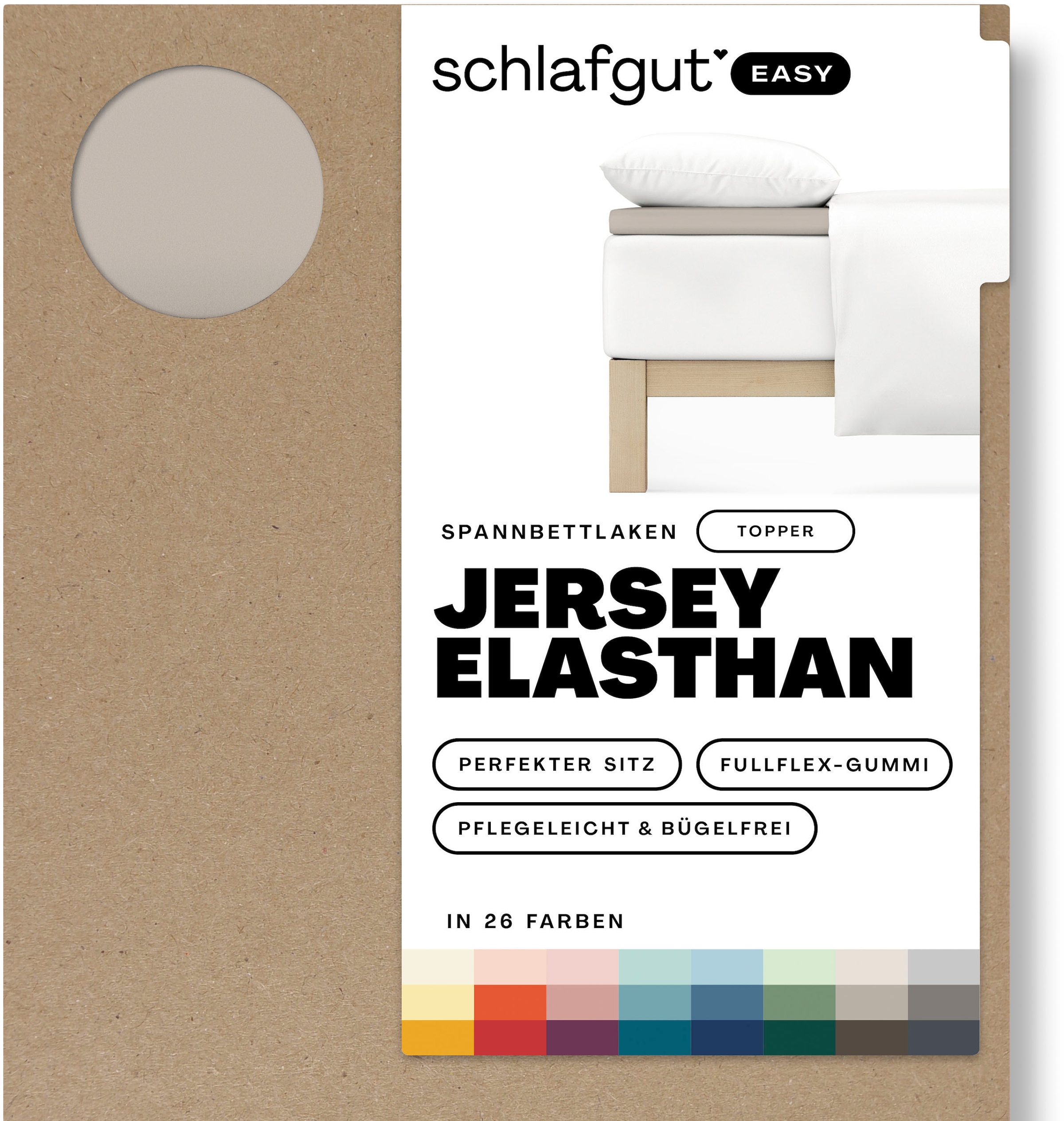 Schlafgut Spannbettlaken "EASY Jersey Elasthan Topper", MADE IN GREEN by OEKO-TEX