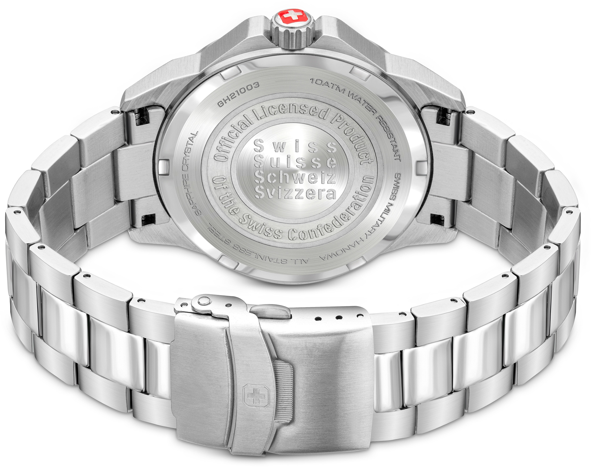 Swiss Military Hanowa Quarzuhr »PUMA, SMWGH2100303«, Armbanduhr, Herrenuhr, Schweizer Uhr, Datum, Saphirglas, Swiss Made