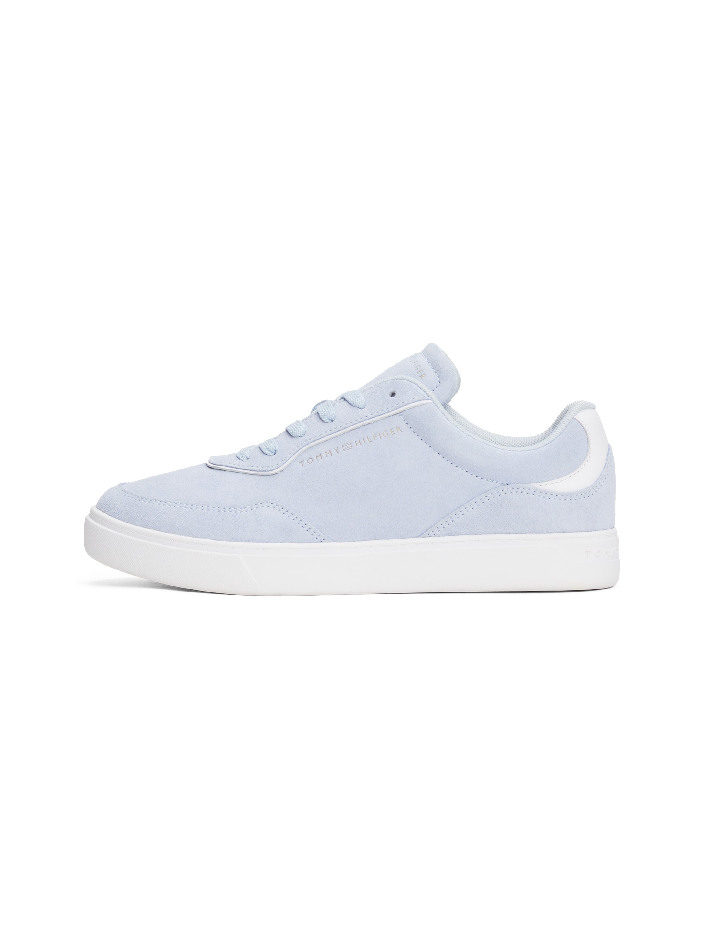 Tommy Hilfiger Plateausneaker »CASUAL SUEDE SNEAKER«, Freizeitschuh, Halbschuh, Schnürer mit weich gepolstertem Schaftrand