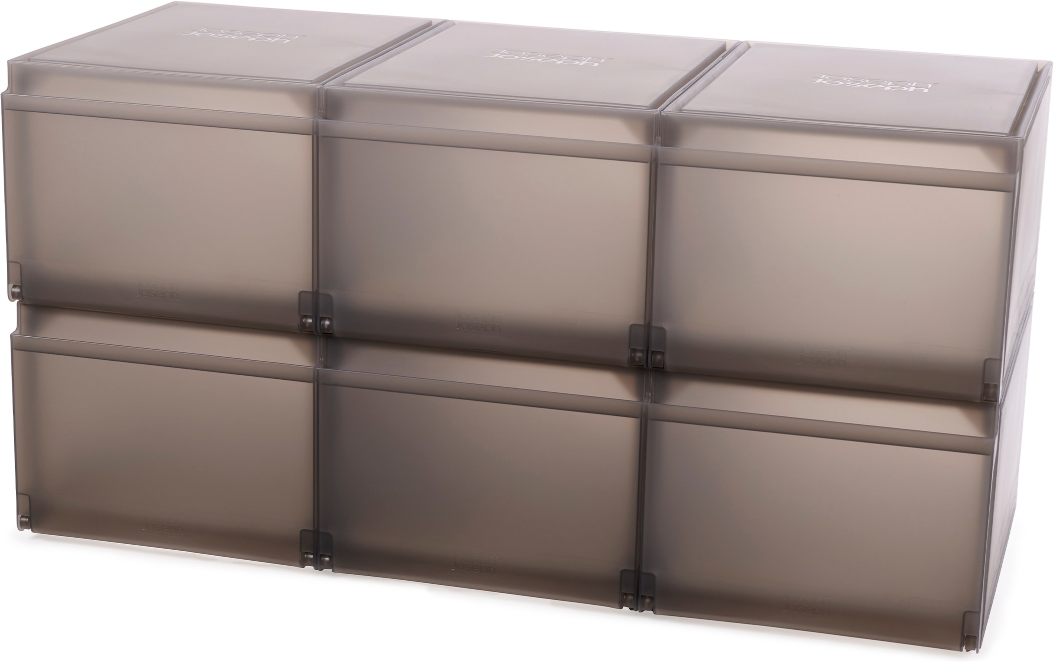 Joseph Joseph Schuhbox "ShoeCase Premium-Schuhaufbewahrungsbox (6er-Pack)" ausziehbare Schuhablage
