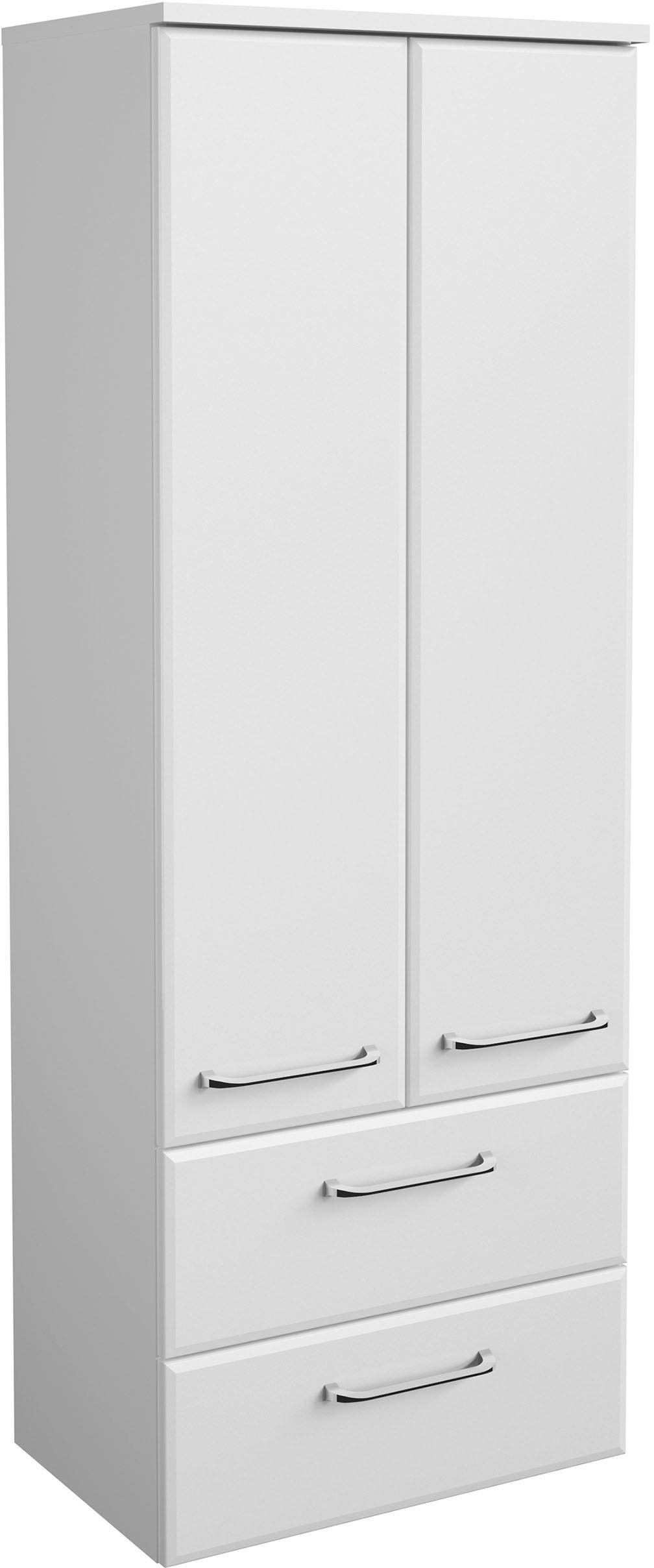 Saphir Badmöbel-Set »Quickset 341 3-teilig, Keramik-Waschtisch und LED-Spiegelschrank«, (Set, 3 St.), mit Midischrank, inkl. Türdämpfer, 7 Türen, 3 Schubladen