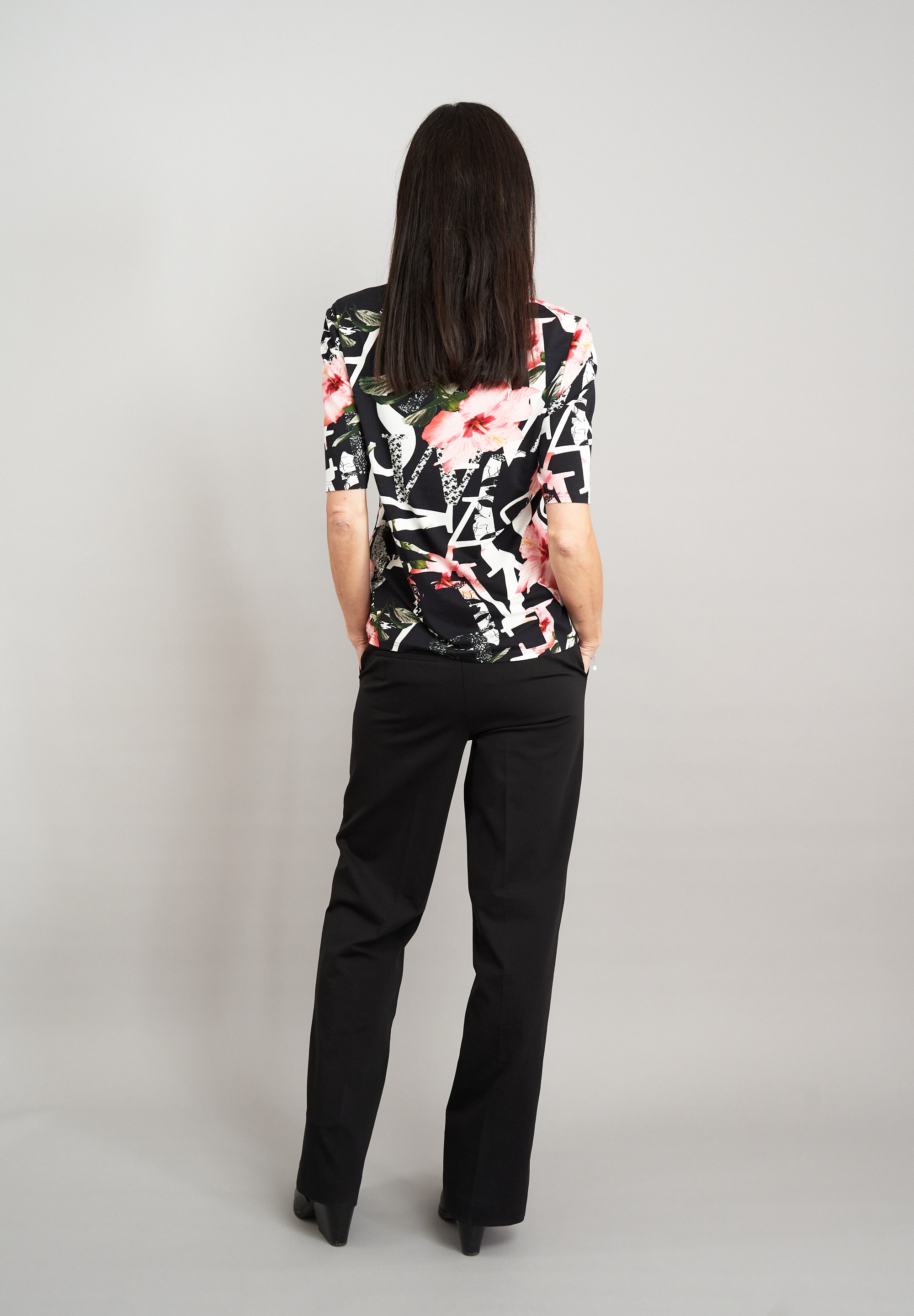 Seidel Moden T-Shirt, mit floralem Muster und MADE IN GERMANY