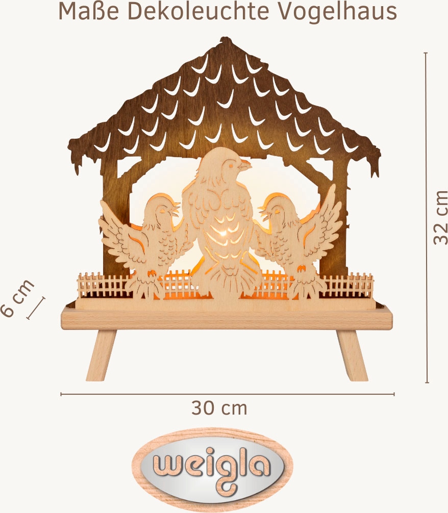 Weigla Lichterbogen "Vogelhaus, Dekoleuchte, NATUR-BRAUN, Winterdeko, Herbs günstig online kaufen