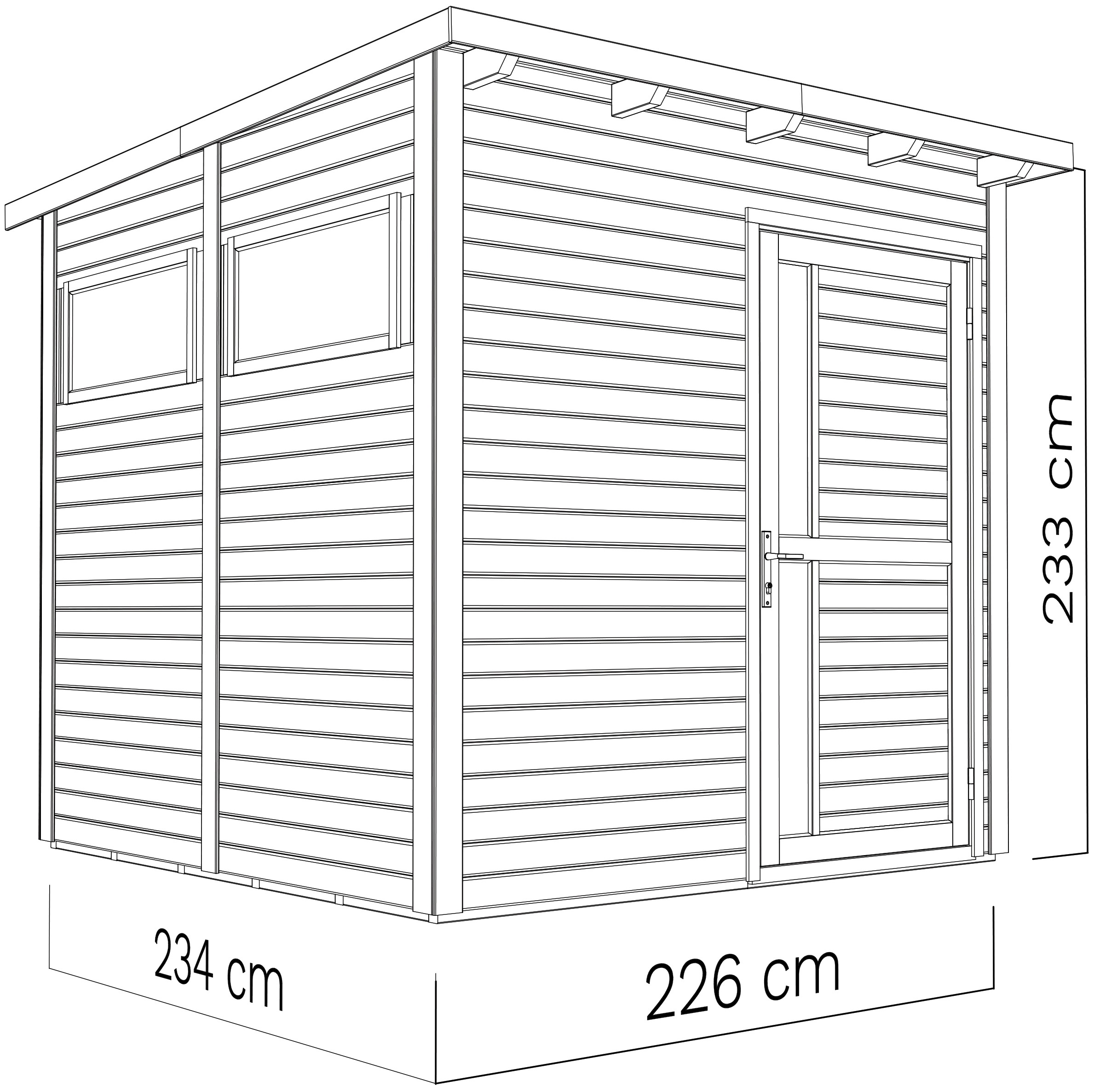BERTILO Gartenhaus »Pentus 2«