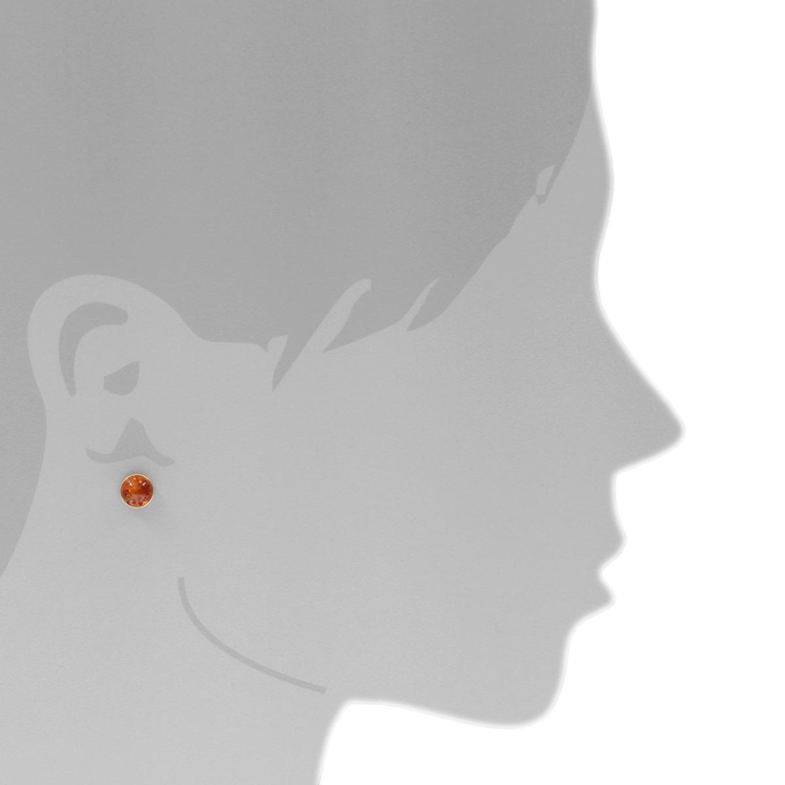 OSTSEE-SCHMUCK Paar Ohrstecker »- Classic 8 mm - Gold 333/000 - Bernstein«