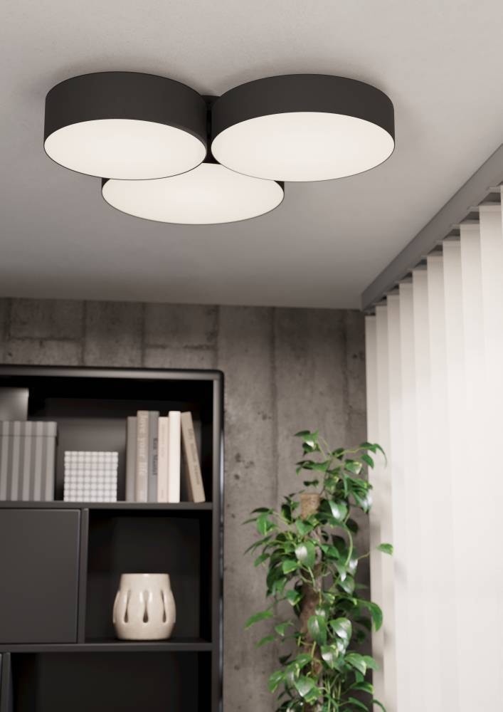 EGLO Deckenleuchte »BARBANO-Z«, 3 flammig, Leuchtmittel LED-Modul | LED fest integriert, ZigBee, App und Sprachsteuerung Alexa, RGB, dimmbar, Deckenlampe