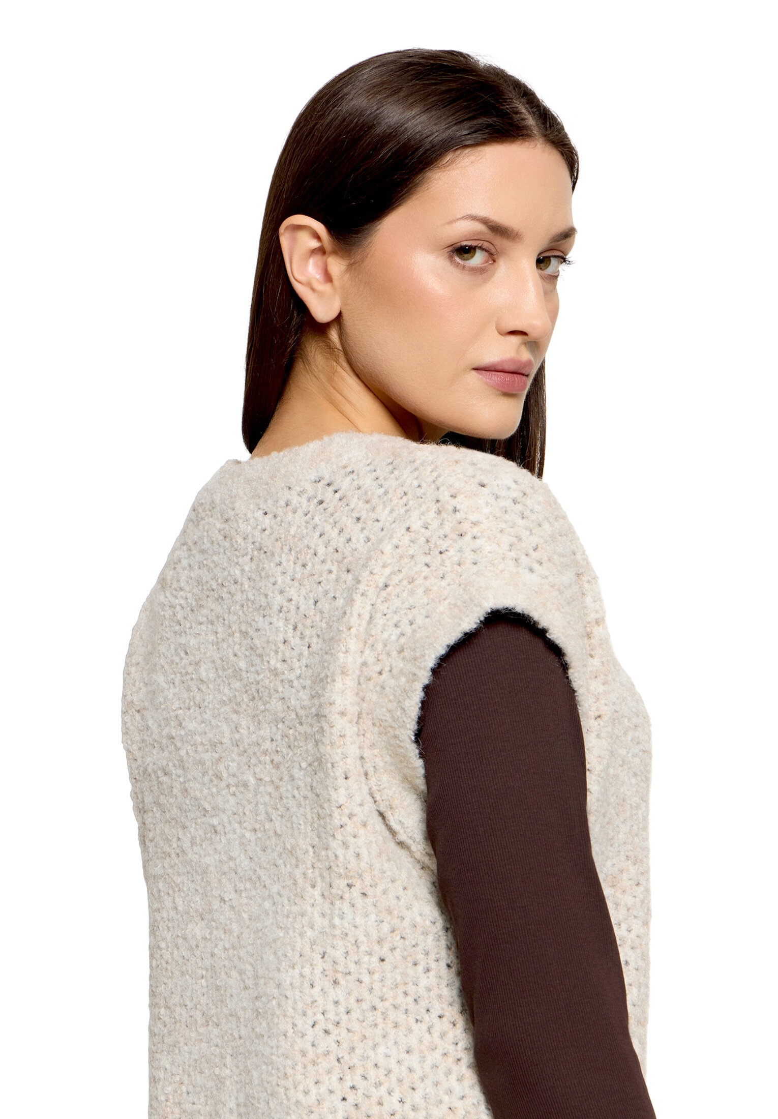 Cartoon Stricktop »Damen mit V-Ausschnitt«