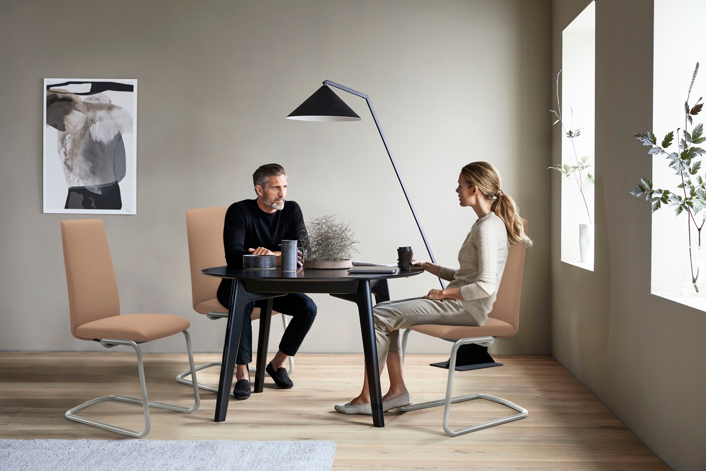 Stressless® Polsterstuhl »Laurel«, Leder PALOMA, High Back, Größe M, mit Beinen aus Stahl in Chrom matt