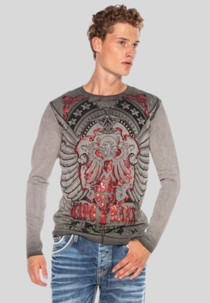 Thumbnail - Cipo & Baxx T-Shirt "Sweatshirts" mit Print und Glanzdruck