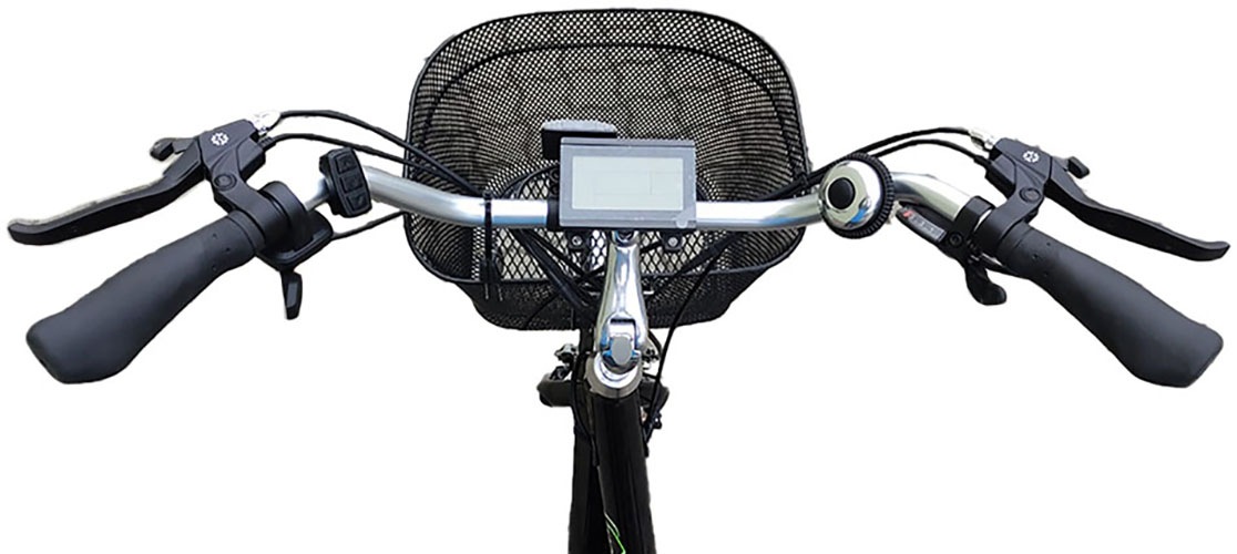 SachsenRad E-Bike »T3A«, 7 Gang, Shimano, Shimano 7-Gang-Kettenschaltung, Frontmotor 250 W, (LED-Frontlicht, Alarmrücklicht mit Bremslicht, Ledersattel, 3-Räder), Lastenkorb, Lenkerkorb, LCD-Steuer-
display, Fahrmodus Pedelec