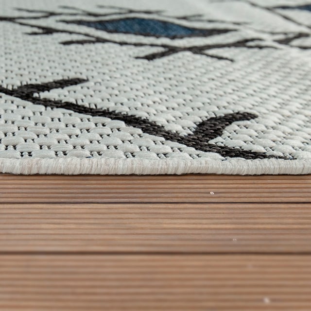 Paco Home Teppich »Kuba 124«, rechteckig, Flachgewebe, Rauten Design, In- und  Outdoor geeignet, Wohnzimmer auf Rechnung | BAUR