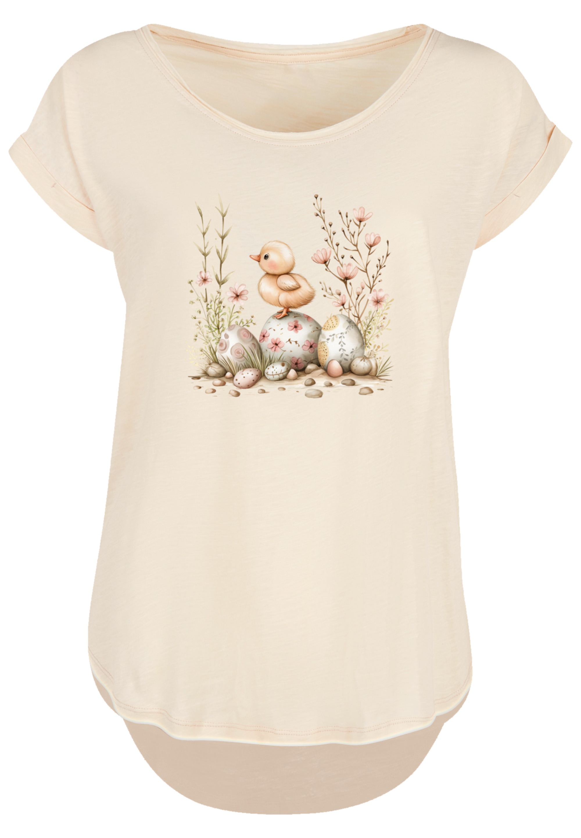 F4NT4STIC T-Shirt »Ostern Küken Ei Blumen«, Premium Qualität
