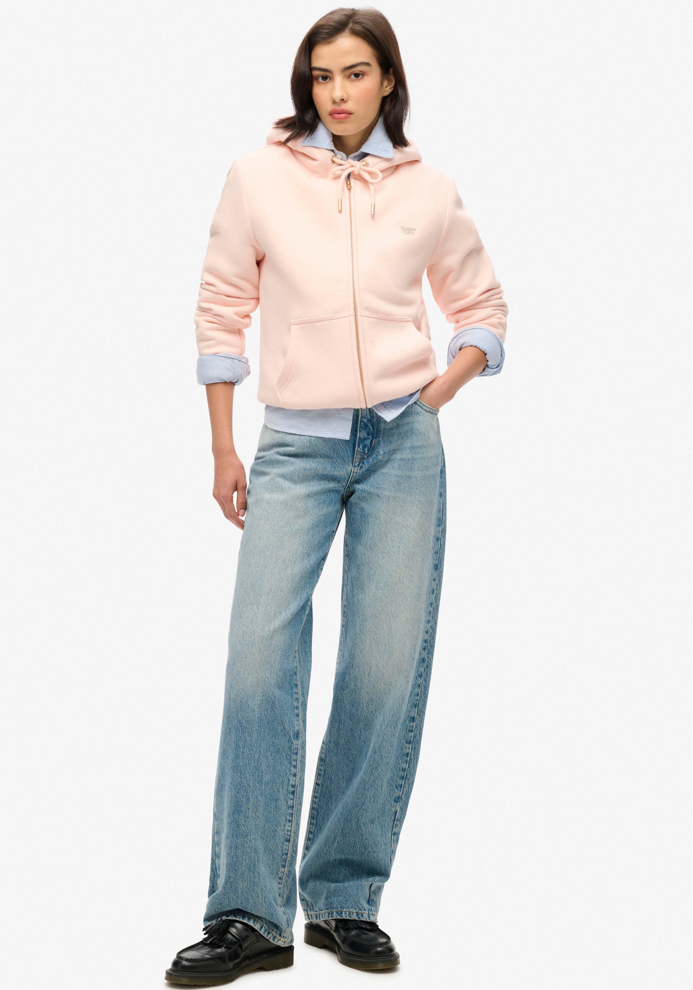Superdry Kapuzensweatjacke »ESSENTIAL BORG LINED ZIP HOOD«
