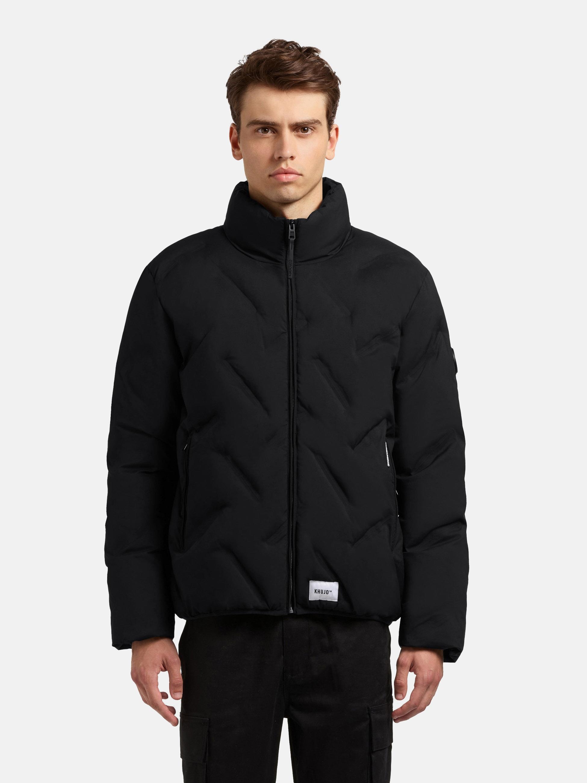 khujo Steppjacke "Clover" ohne Kapuze Herren Winterjacke mit auffälliger Steppung