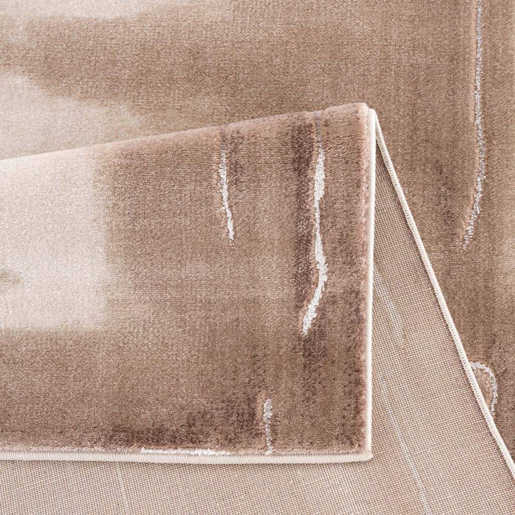 Teppich CARPET CITY "Noa 9261", beige, B:120cm H:11mm L:170cm, Kunstfaser, Teppiche, Teppich, Läufer, Kurzflor, Modern, Weicher Flor, Pflegeleicht, Wohnzimmer 3