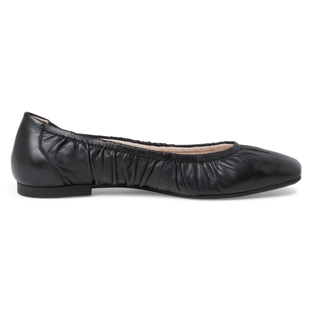Marken Tamaris Tamaris Ballerina, mit modischen Raffungen schwarz Marken Tamaris Tamaris Ballerina, mit modischen Raffungen schwarz